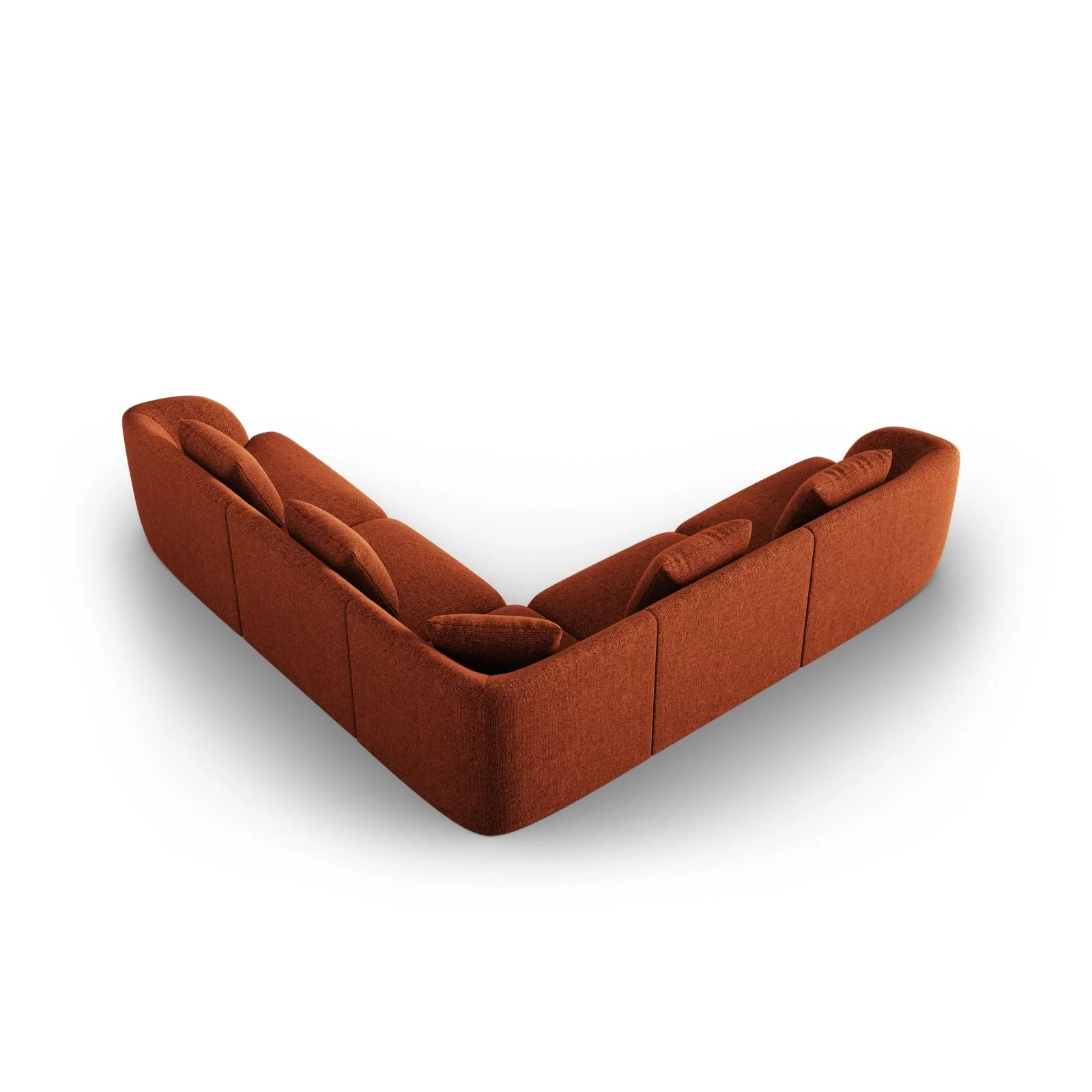 Tulum 5-Sitzer Ecksofa, Symmetrisch, aus Samt oder Chenille, 255x255 cm - Image 14