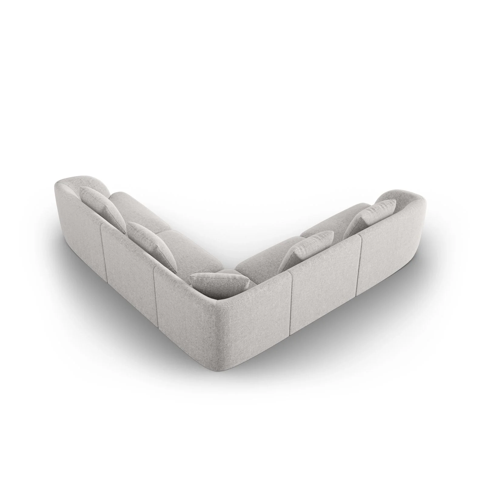 Tulum 5-Sitzer Ecksofa, Symmetrisch, aus Samt oder Chenille, 255x255 cm - Image 24