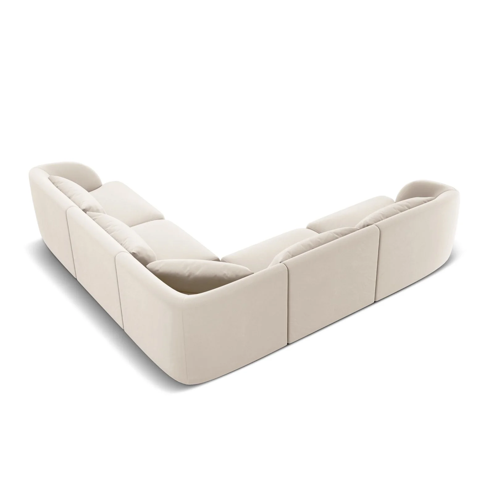 Tulum 5-Sitzer Ecksofa, Symmetrisch, aus Samt oder Chenille, 255x255 cm - Image 39