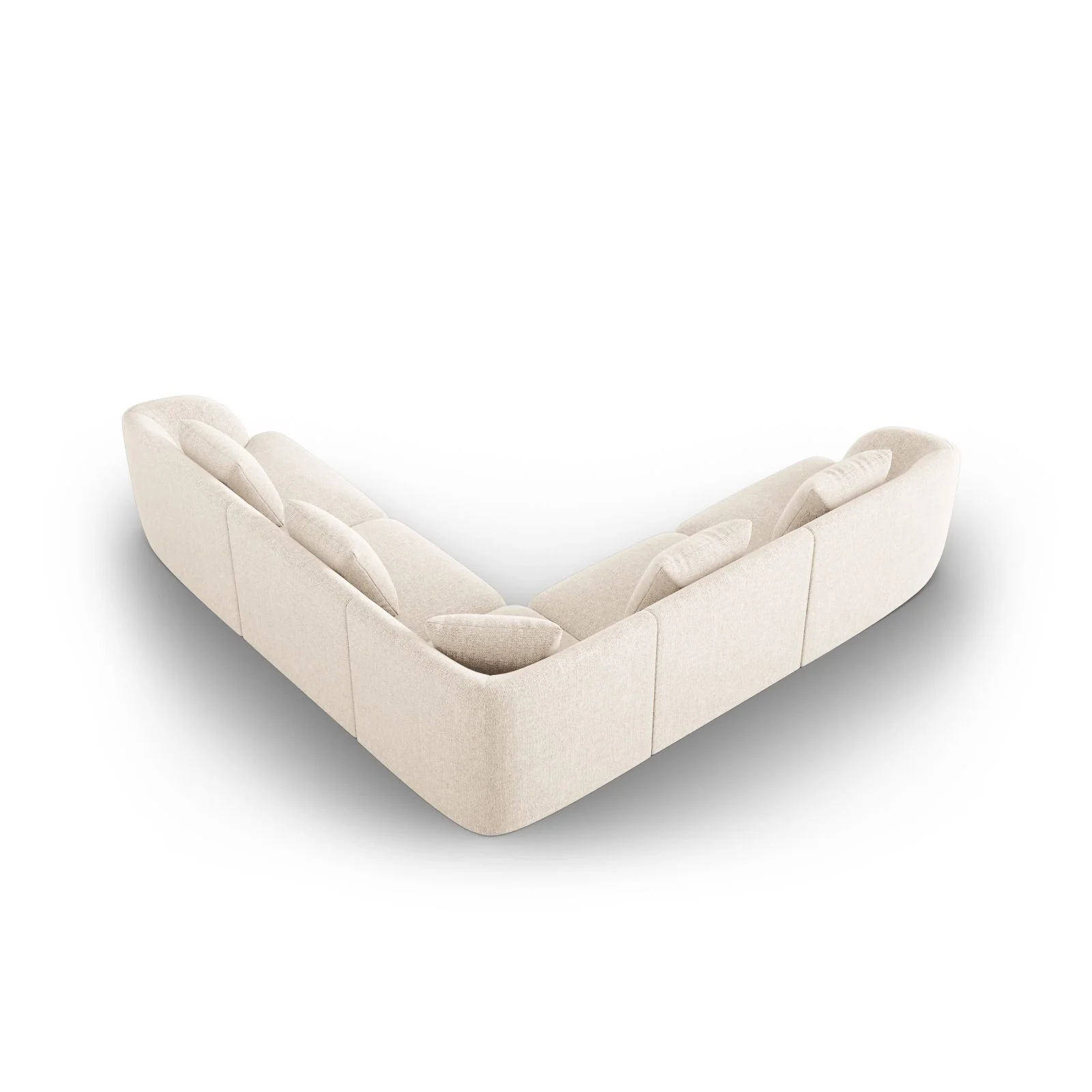 Tulum 5-Sitzer Ecksofa, Symmetrisch, aus Samt oder Chenille, 255x255 cm - Image 4