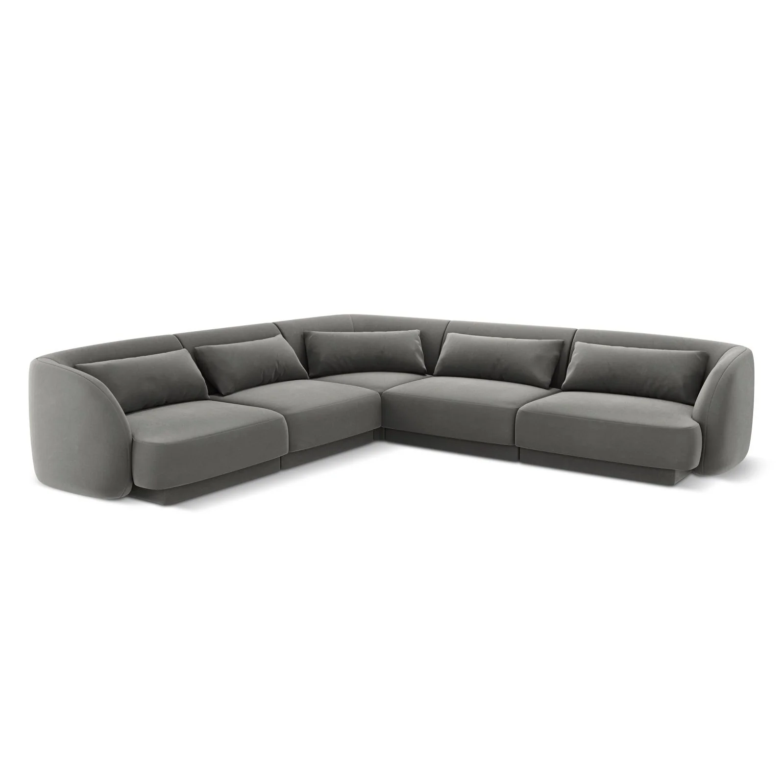 Tulum 5-Sitzer Ecksofa, Symmetrisch, aus Samt oder Chenille, 255x255 cm - Image 46