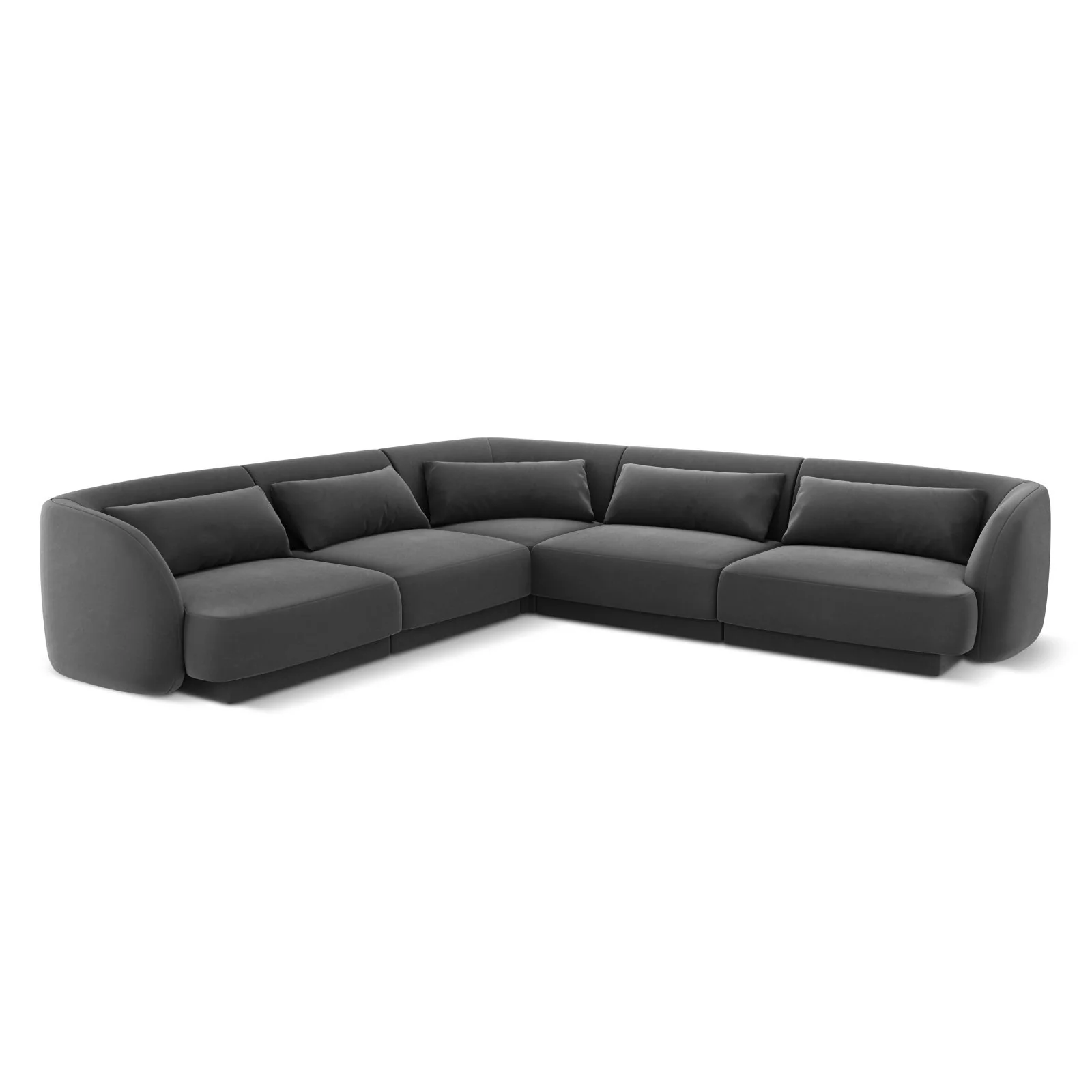 Tulum 5-Sitzer Ecksofa, Symmetrisch, aus Samt oder Chenille, 255x255 cm - Image 51