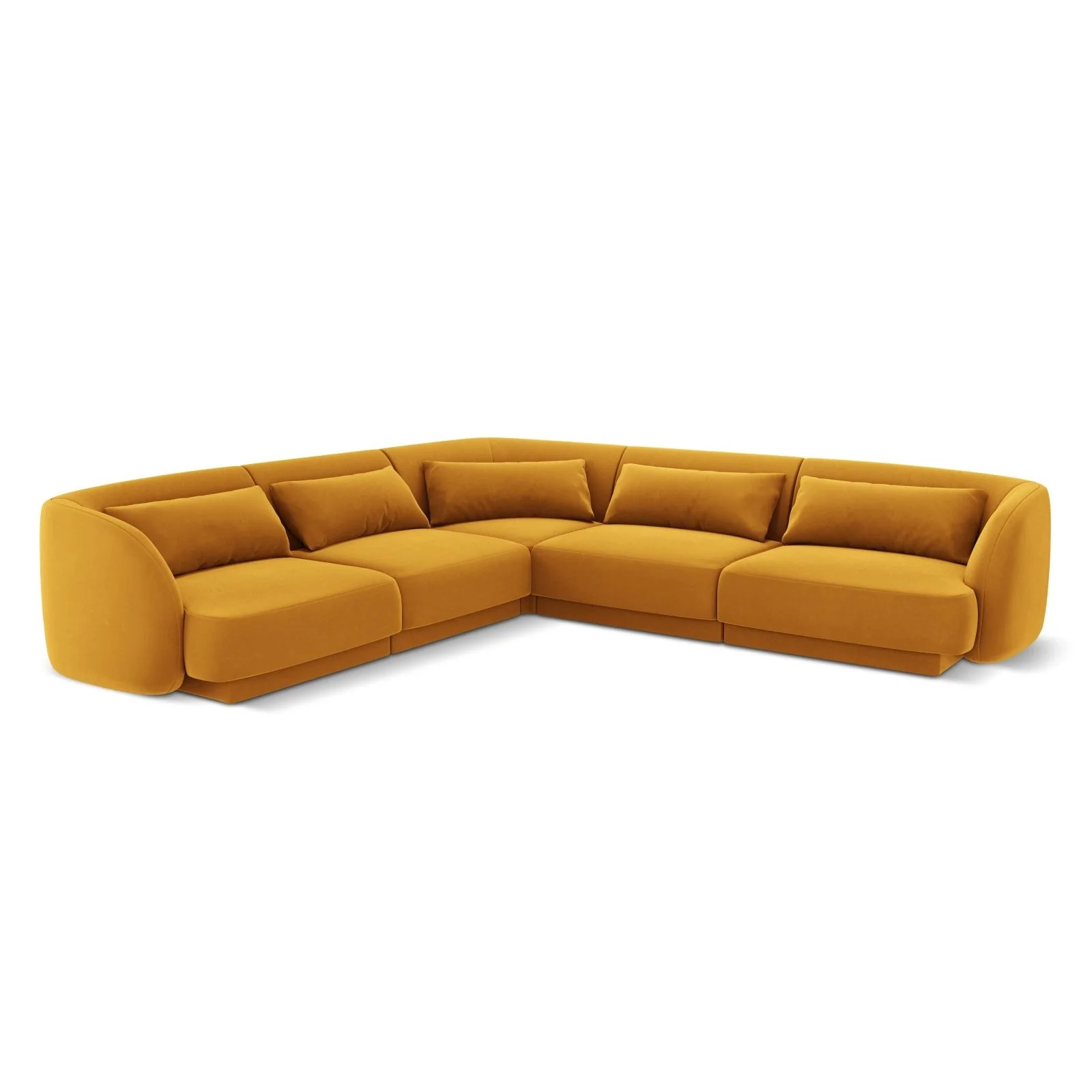 Tulum 5-Sitzer Ecksofa, Symmetrisch, aus Samt oder Chenille, 255x255 cm - Image 66