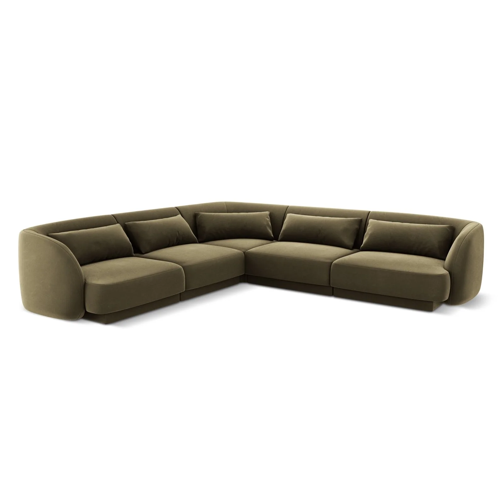 Tulum 5-Sitzer Ecksofa, Symmetrisch, aus Samt oder Chenille, 255x255 cm - Image 71