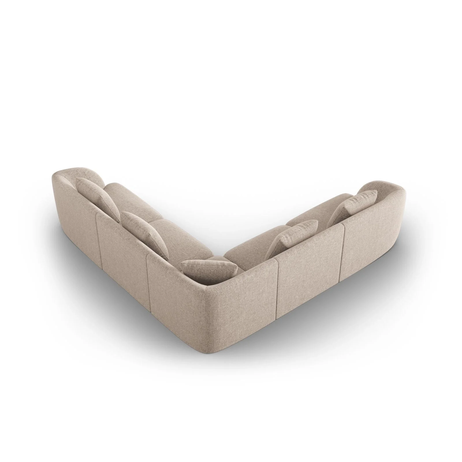 Tulum 5-Sitzer Ecksofa, Symmetrisch, aus Samt oder Chenille, 255x255 cm - Image 9