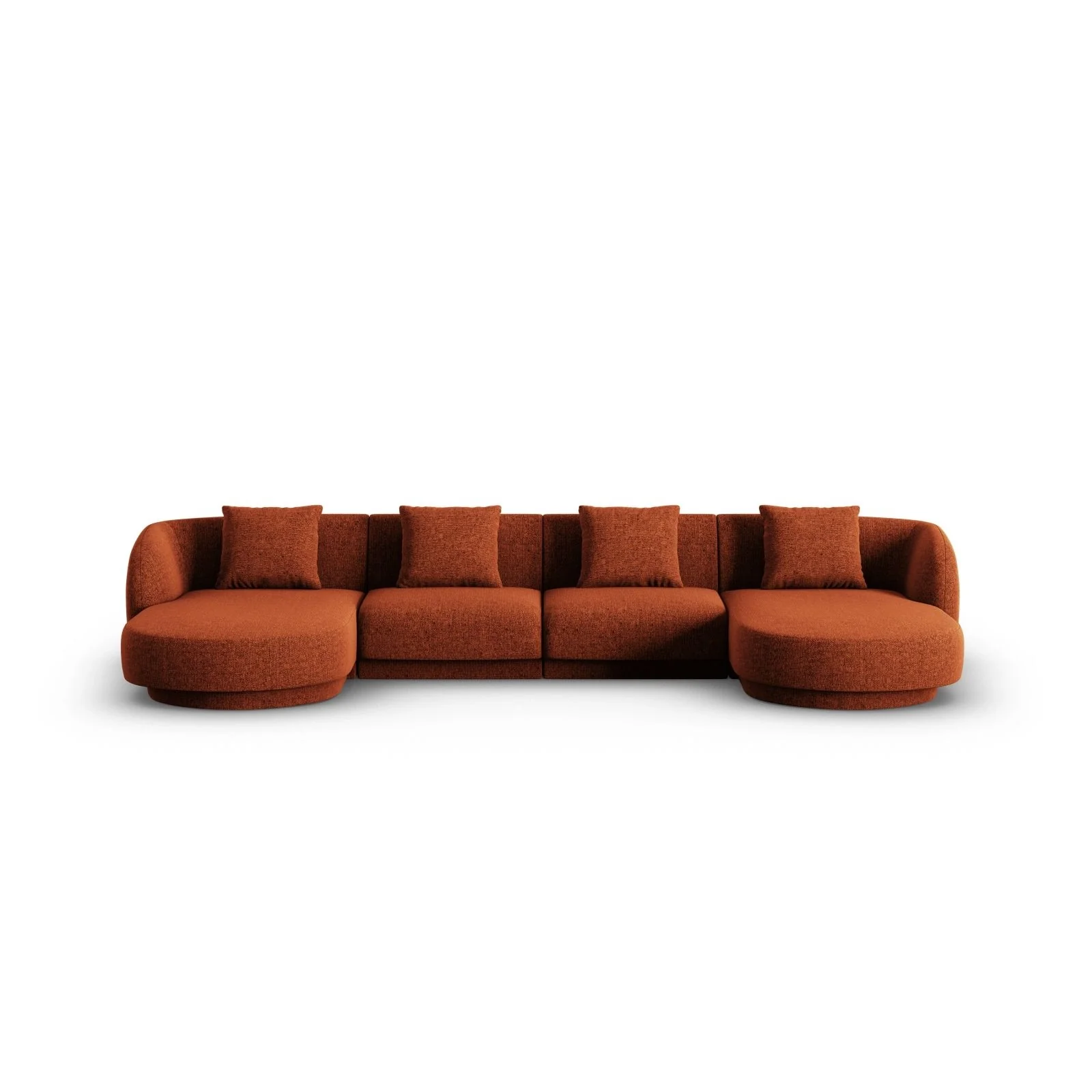 Tulum 5-Sitzer Panorama Sofa aus Samt oder Chenille, 330x156x70 cm - Image 11