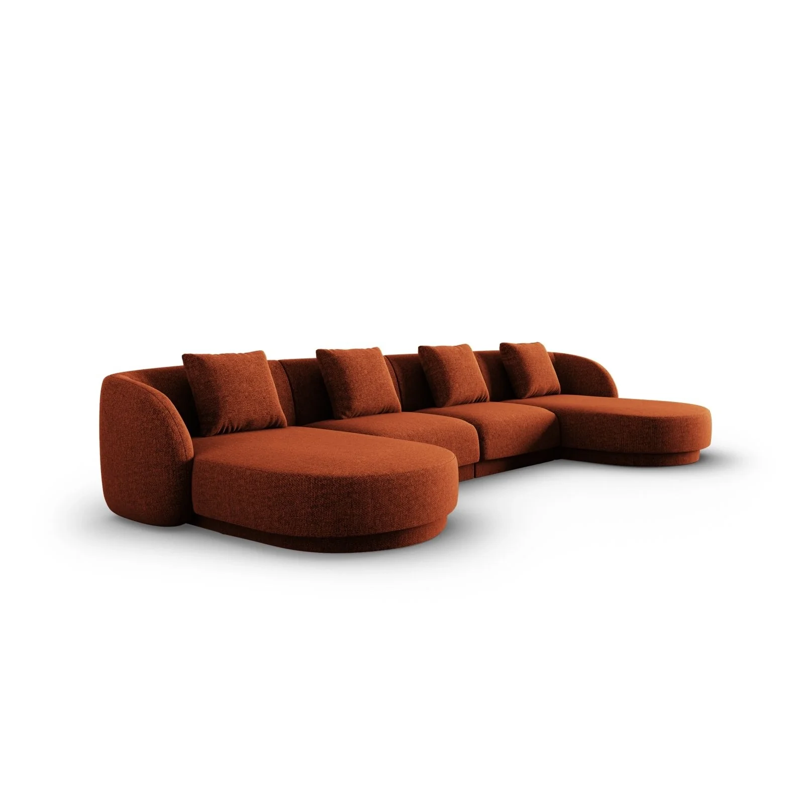 Tulum 5-Sitzer Panorama Sofa aus Samt oder Chenille, 330x156x70 cm - Image 13