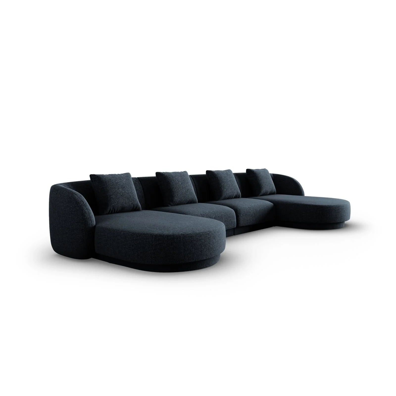 Tulum 5-Sitzer Panorama Sofa aus Samt oder Chenille, 330x156x70 cm - Image 18