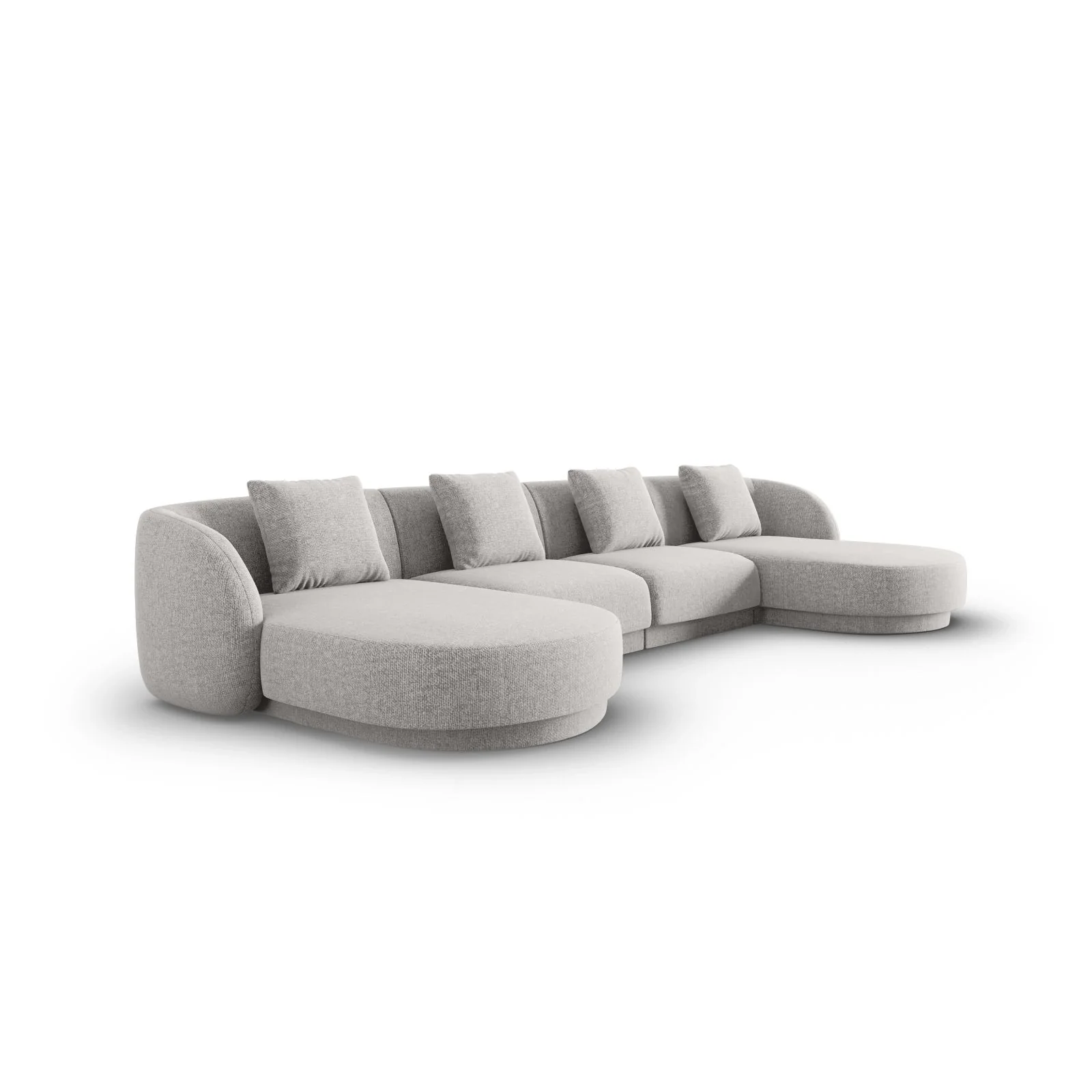 Tulum 5-Sitzer Panorama Sofa aus Samt oder Chenille, 330x156x70 cm - Image 23