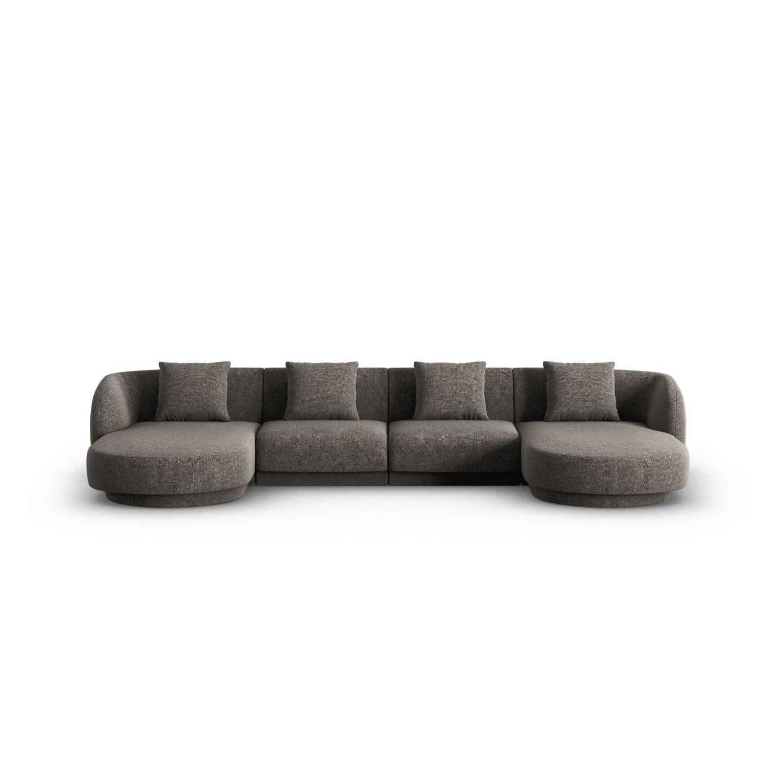 Tulum 5-Sitzer Panorama Sofa aus Samt oder Chenille, 330x156x70 cm - Image 26