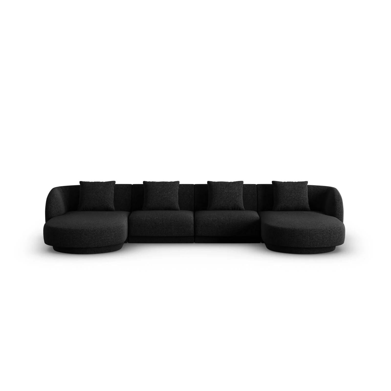 Tulum 5-Sitzer Panorama Sofa aus Samt oder Chenille, 330x156x70 cm - Image 31