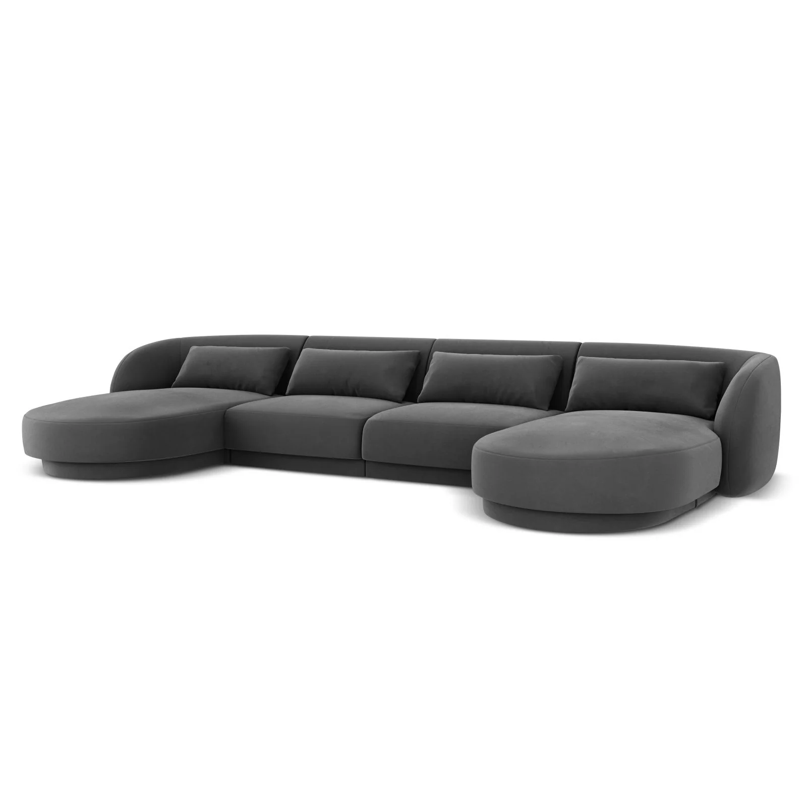 Tulum 5-Sitzer Panorama Sofa aus Samt oder Chenille, 330x156x70 cm - Image 54