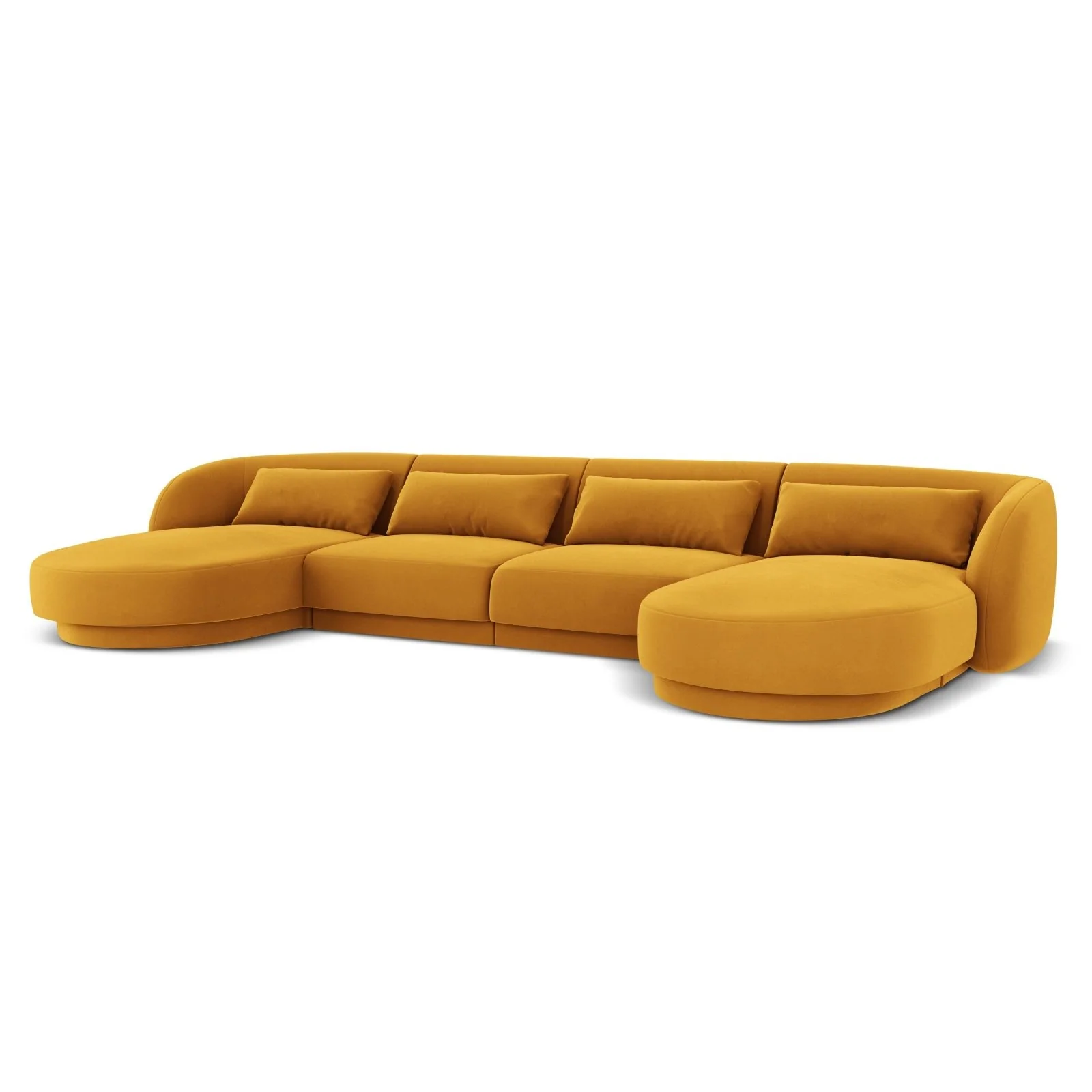 Tulum 5-Sitzer Panorama Sofa aus Samt oder Chenille, 330x156x70 cm - Image 69