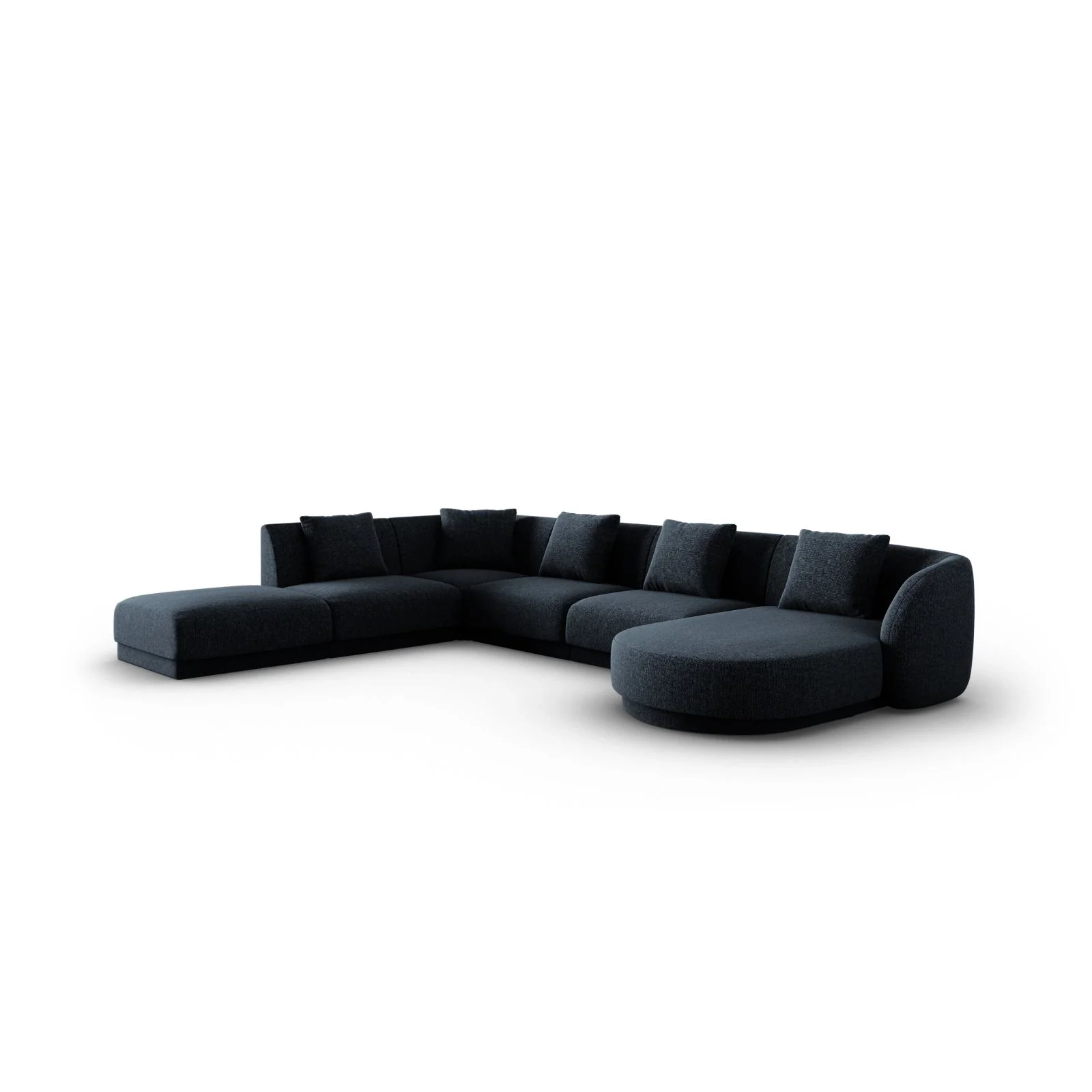 Tulum 6-Sitzer Panorama Ecksofa, Linke Seite, aus Samt oder Chenille, 330x255x70 cm - Image 18