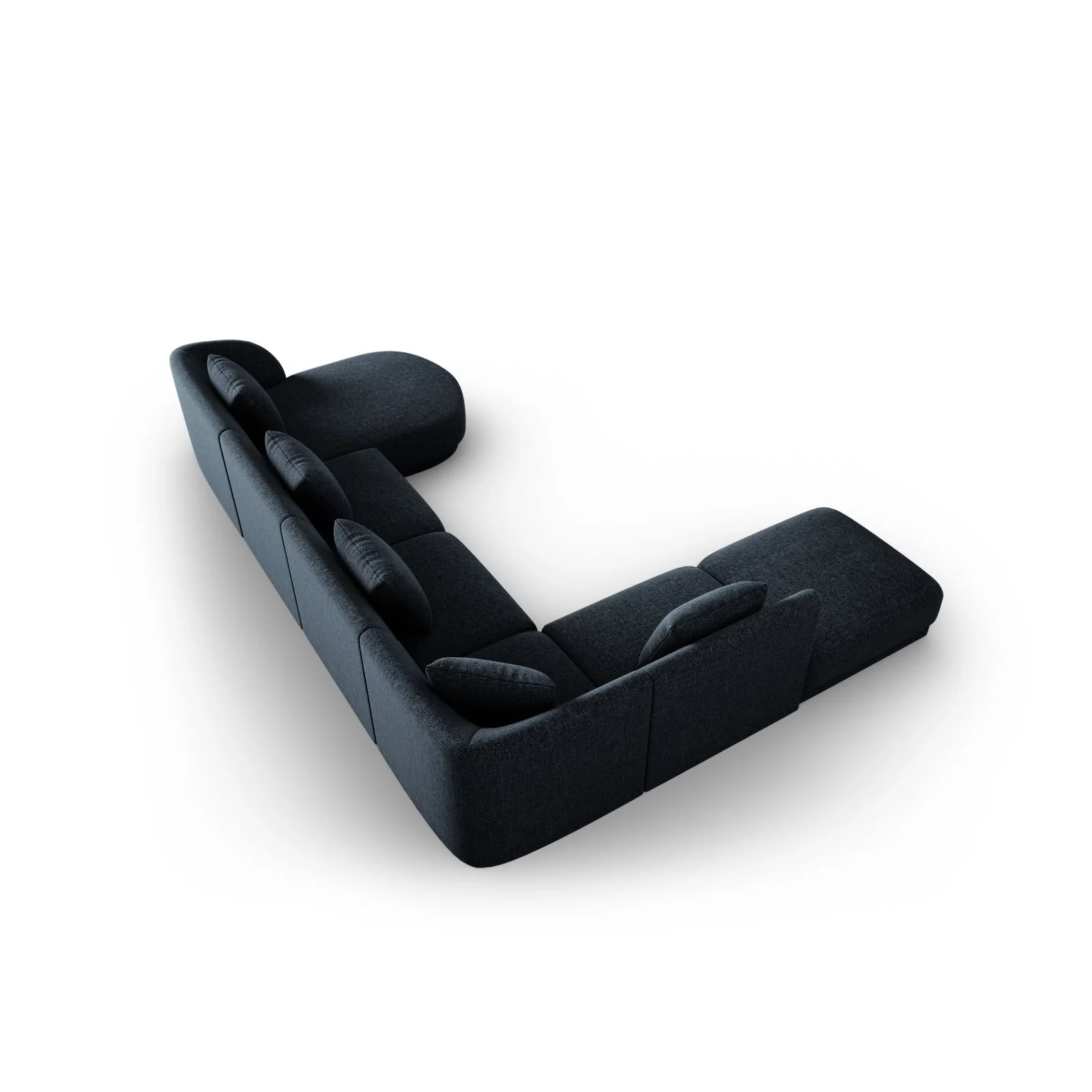 Tulum 6-Sitzer Panorama Ecksofa, Linke Seite, aus Samt oder Chenille, 330x255x70 cm - Image 19