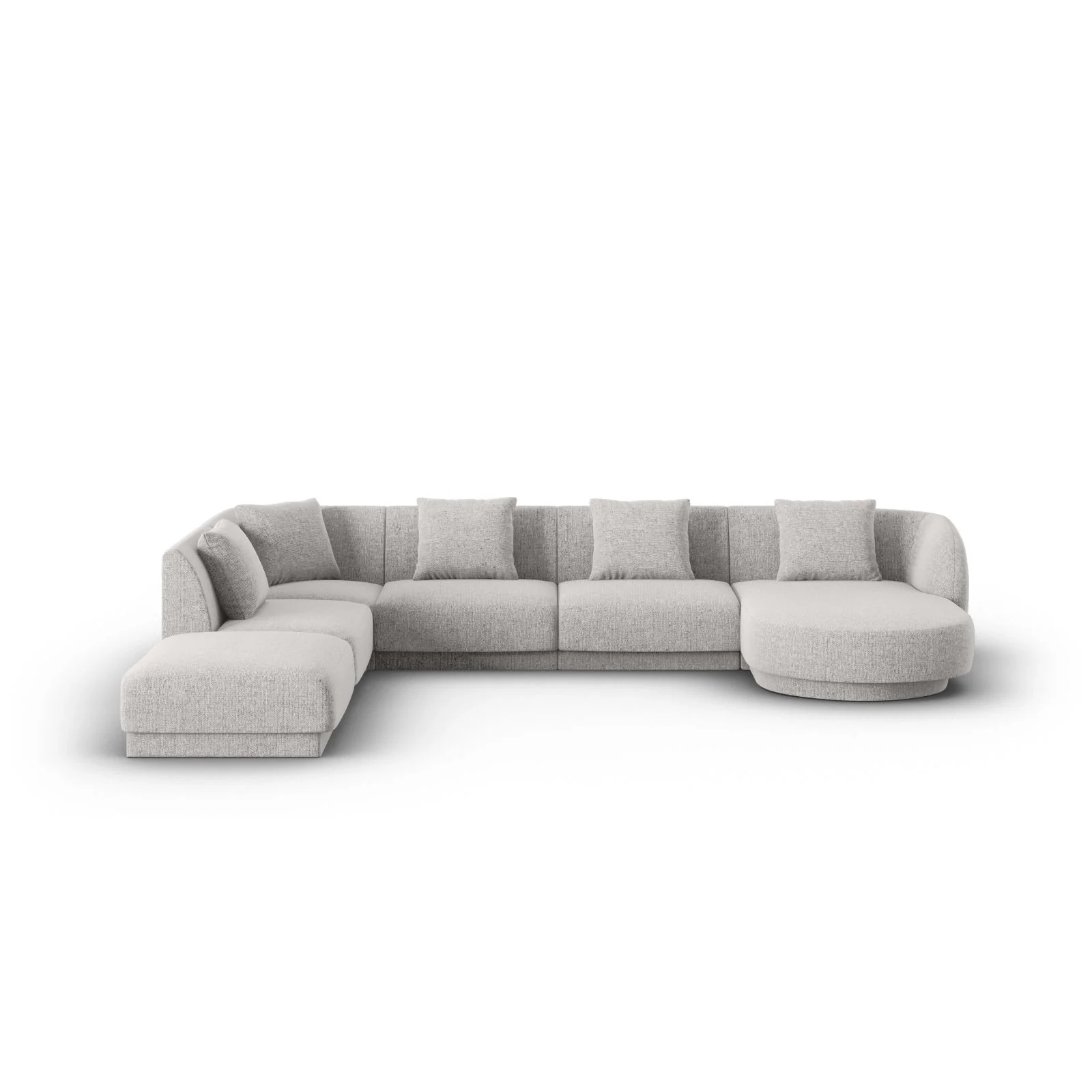 Tulum 6-Sitzer Panorama Ecksofa, Linke Seite, aus Samt oder Chenille, 330x255x70 cm - Image 21
