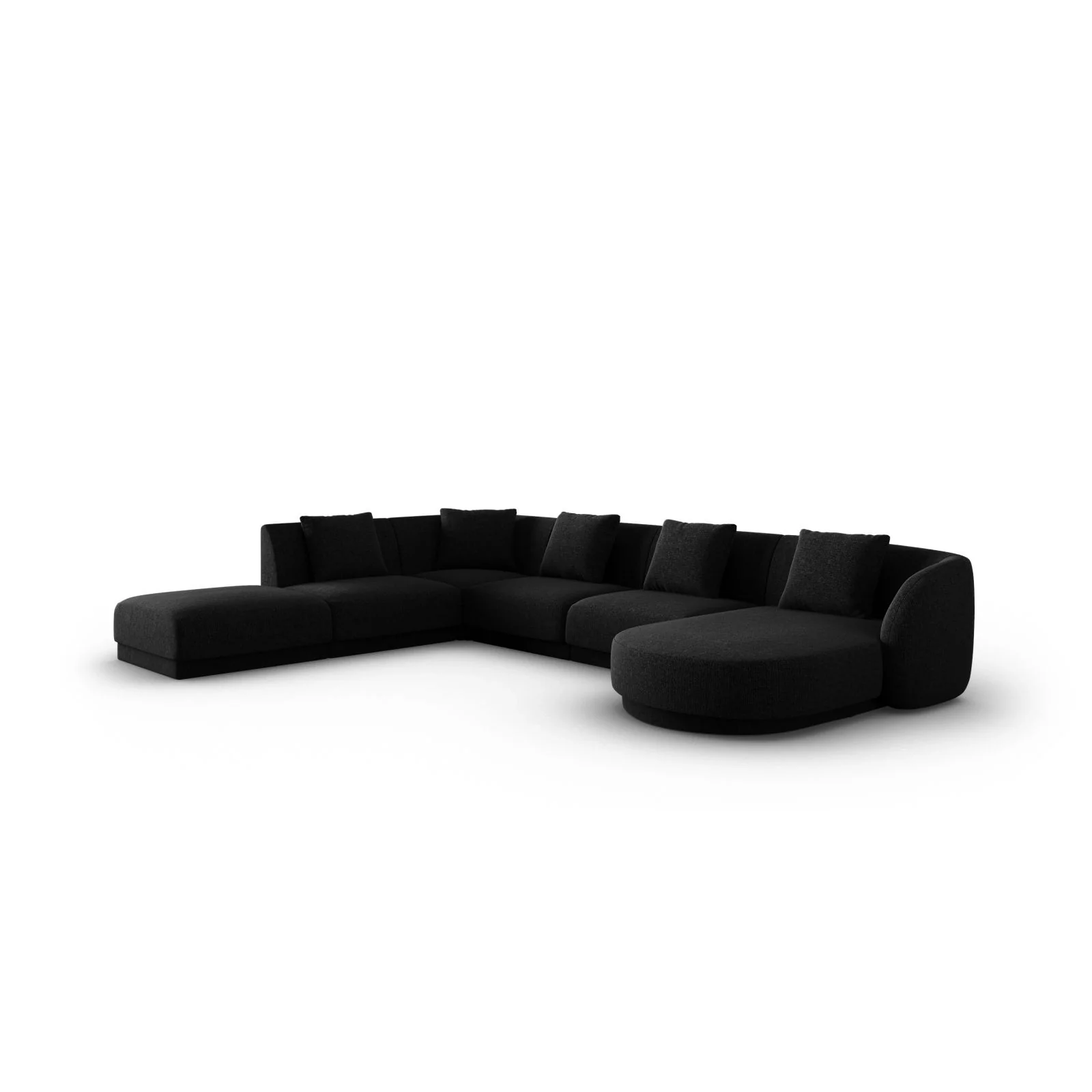 Tulum 6-Sitzer Panorama Ecksofa, Linke Seite, aus Samt oder Chenille, 330x255x70 cm - Image 33