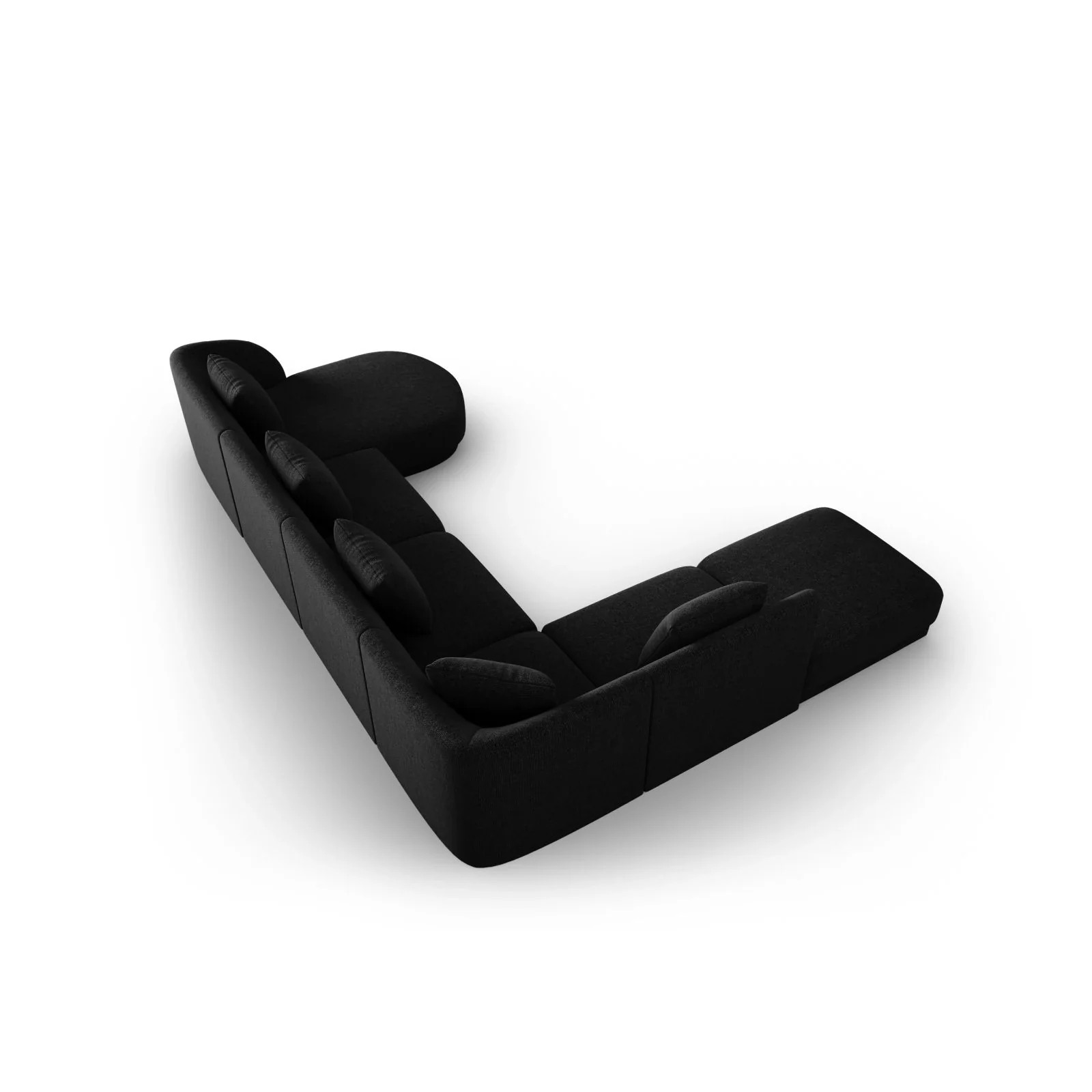 Tulum 6-Sitzer Panorama Ecksofa, Linke Seite, aus Samt oder Chenille, 330x255x70 cm - Image 34