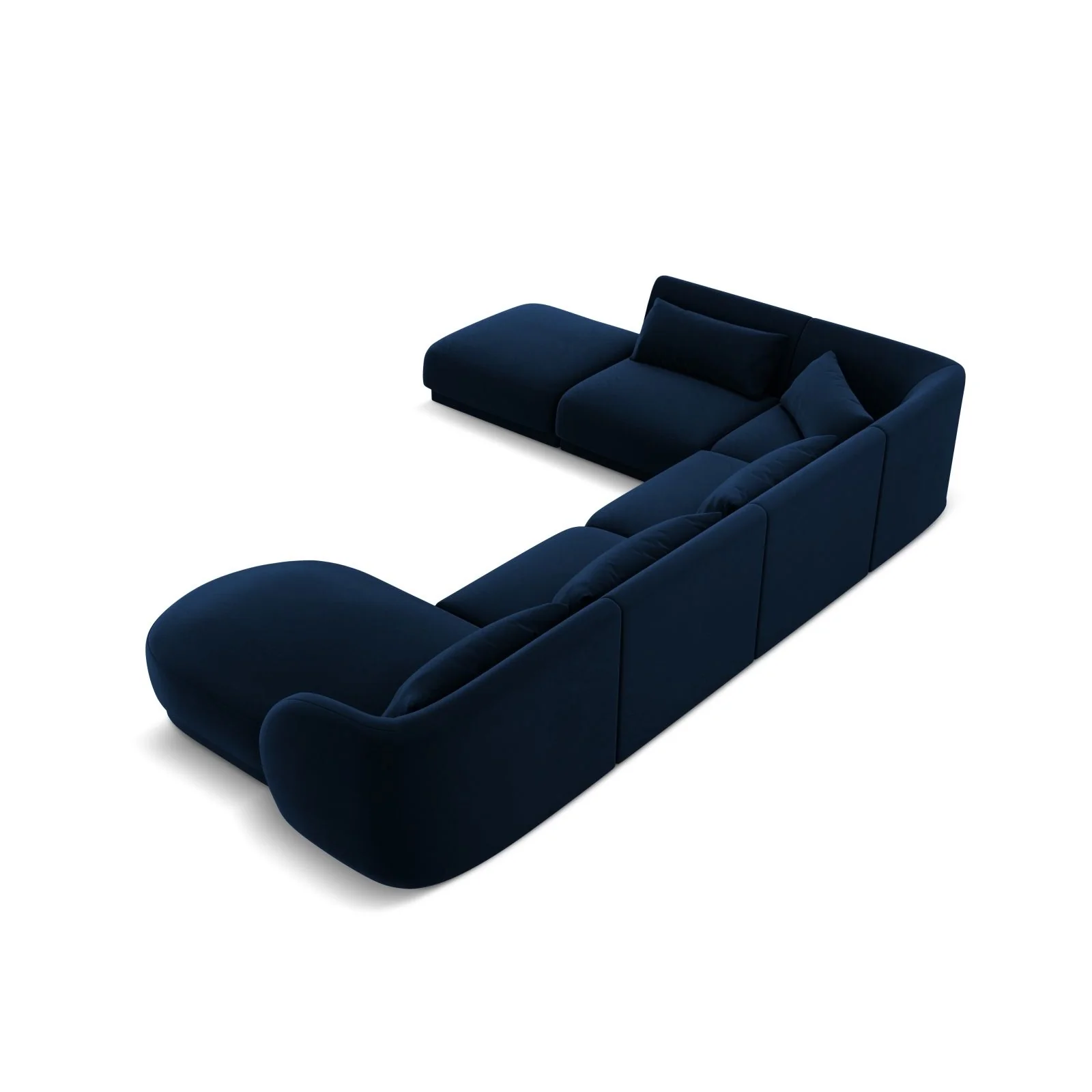 Tulum 6-Sitzer Panorama Ecksofa, Linke Seite, aus Samt oder Chenille, 330x255x70 cm - Image 45