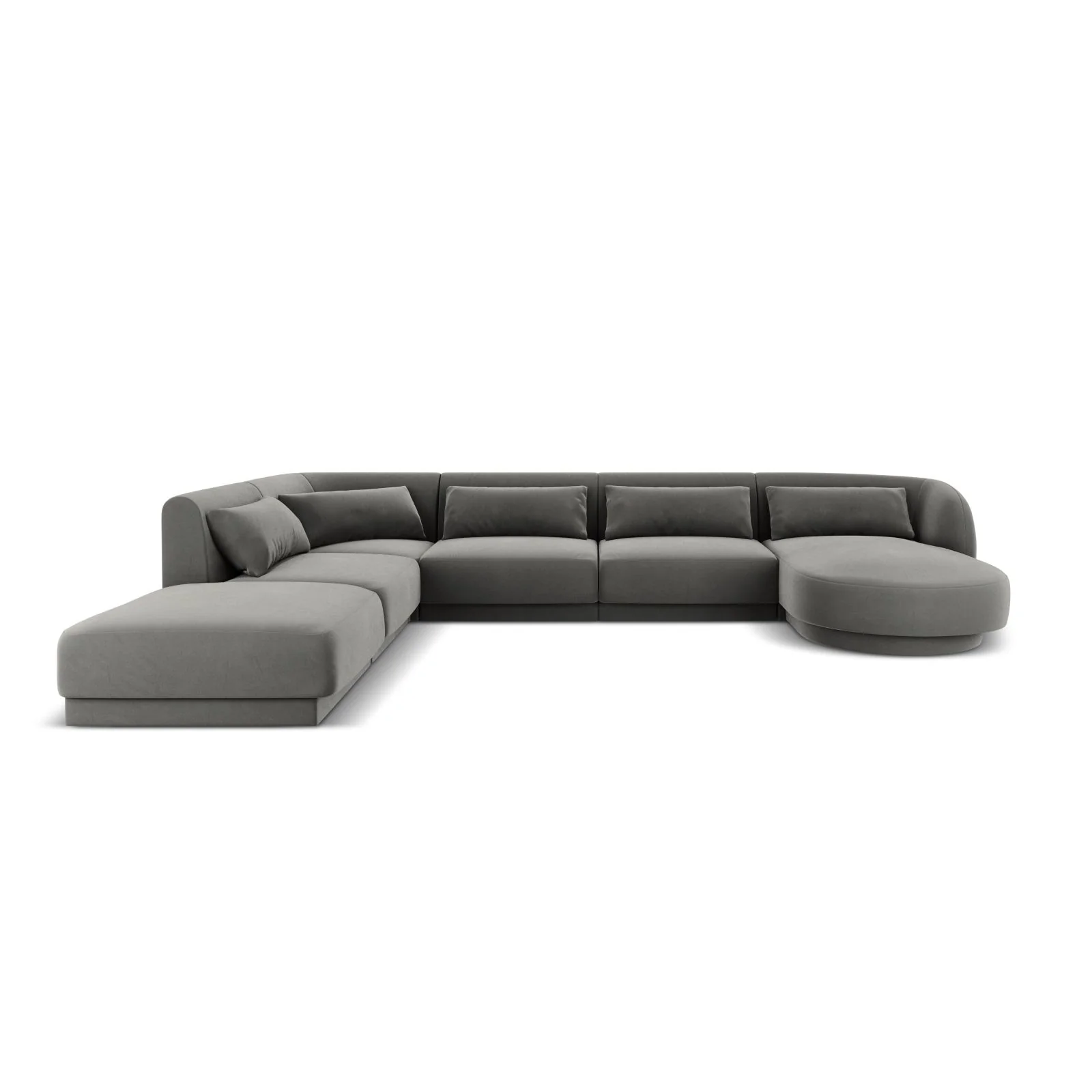 Tulum 6-Sitzer Panorama Ecksofa, Linke Seite, aus Samt oder Chenille, 330x255x70 cm - Image 46