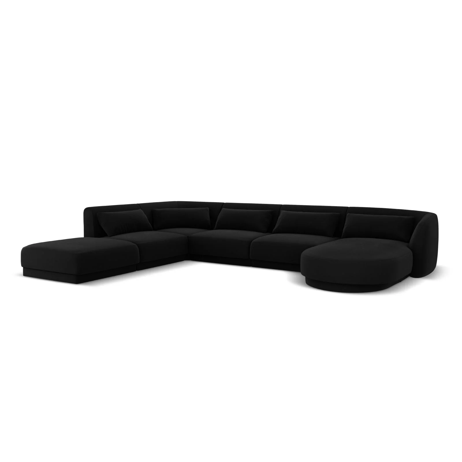 Tulum 6-Sitzer Panorama Ecksofa, Linke Seite, aus Samt oder Chenille, 330x255x70 cm - Image 59