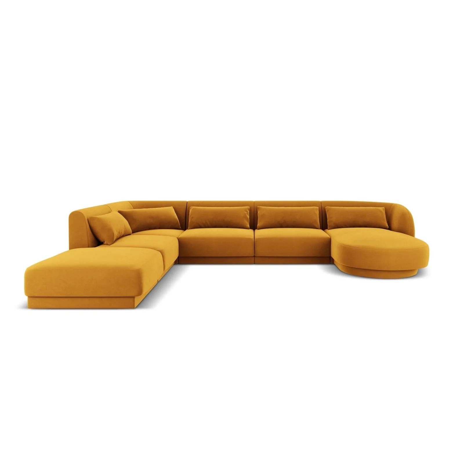 Tulum 6-Sitzer Panorama Ecksofa, Linke Seite, aus Samt oder Chenille, 330x255x70 cm - Image 66
