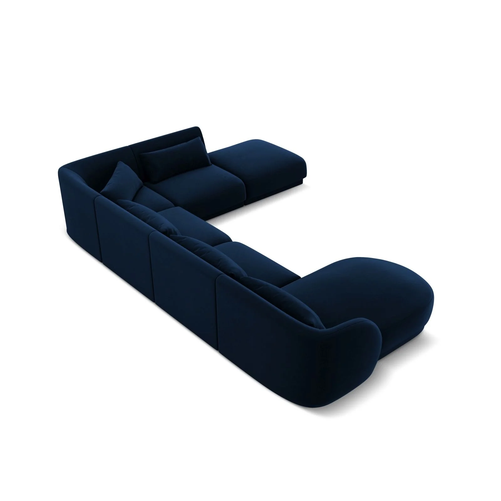 Tulum 6-Sitzer Panorama Ecksofa, Rechte Seite, aus Samt oder Chenille, 330x255x70 cm - Image 45