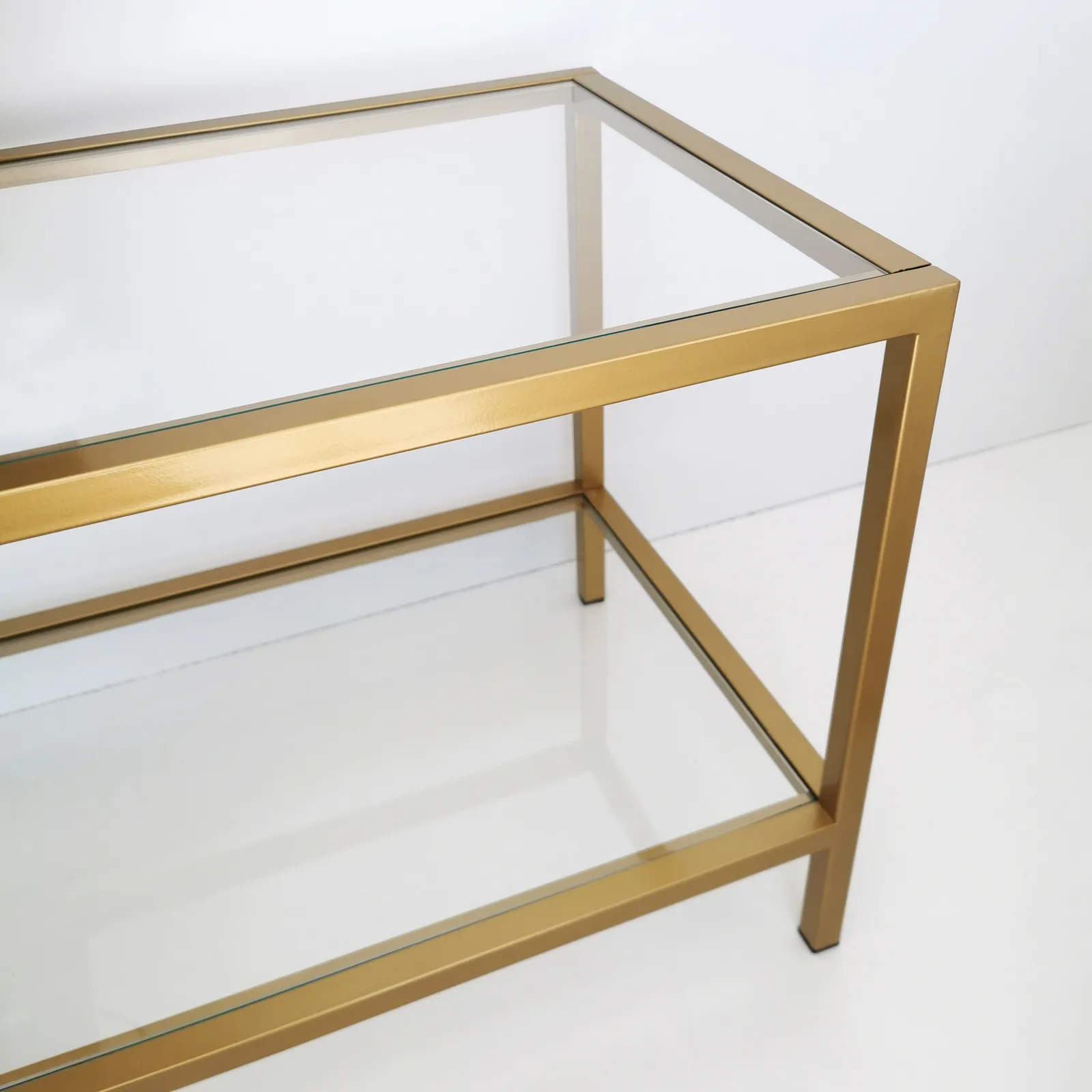 TV-Schrank Basic aus Metall und gehärtetem Glas, 130×40×45 cm - Image 16
