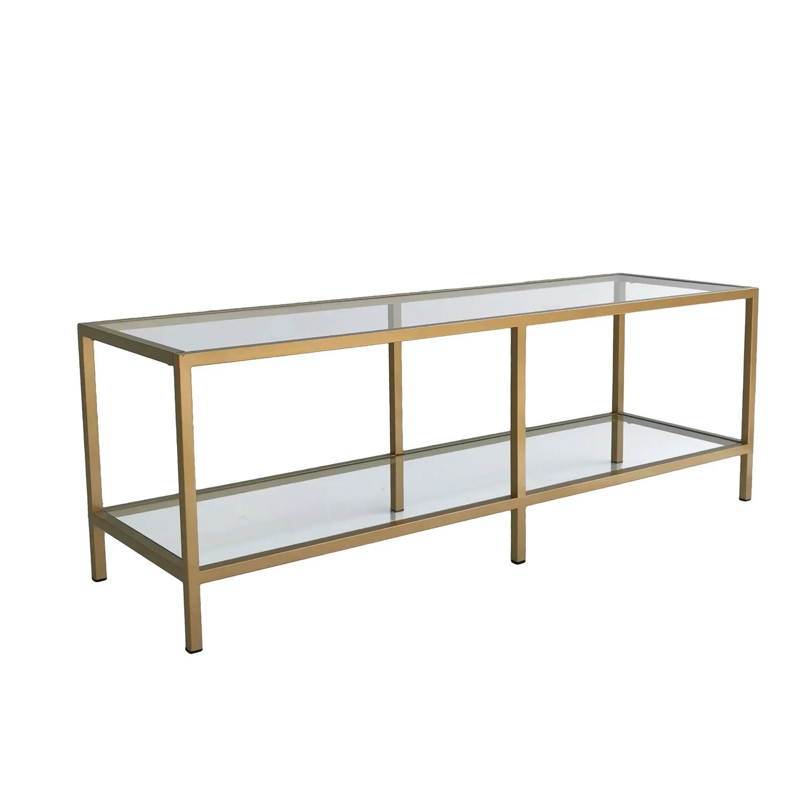 TV-Schrank Basic aus Metall und gehärtetem Glas, 130×40×45 cm - Image 9