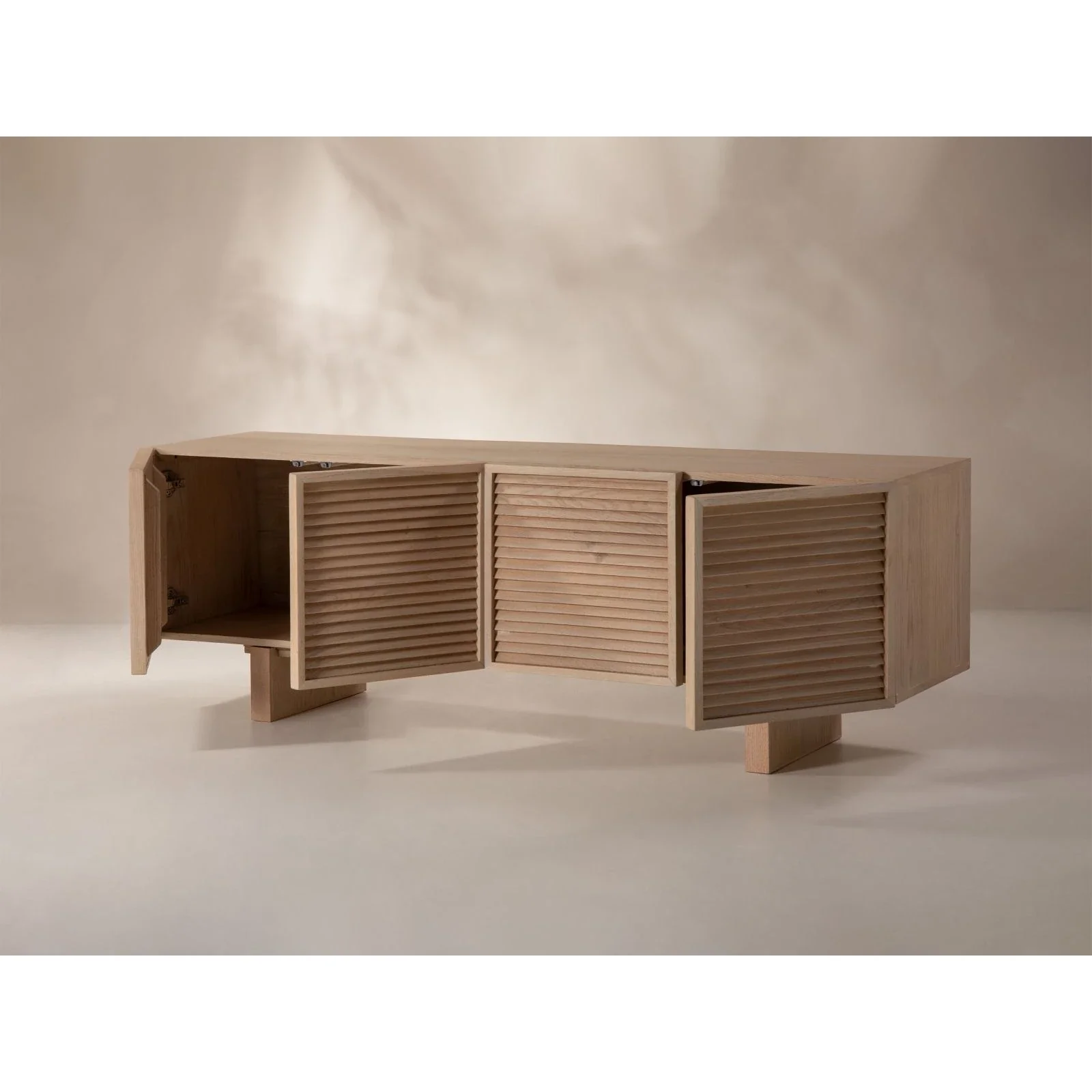 TV-Schrank mit Eichenholzplatte Aires, 160x40x54 cm - Image 7