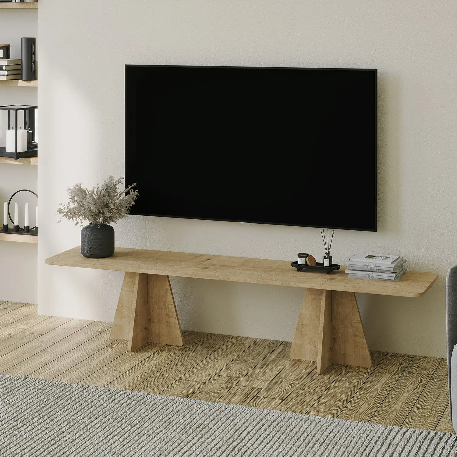 TV-Schrank Mushroom aus melaminharzbeschichteten Holz, 180×42×40 cm - Image 10