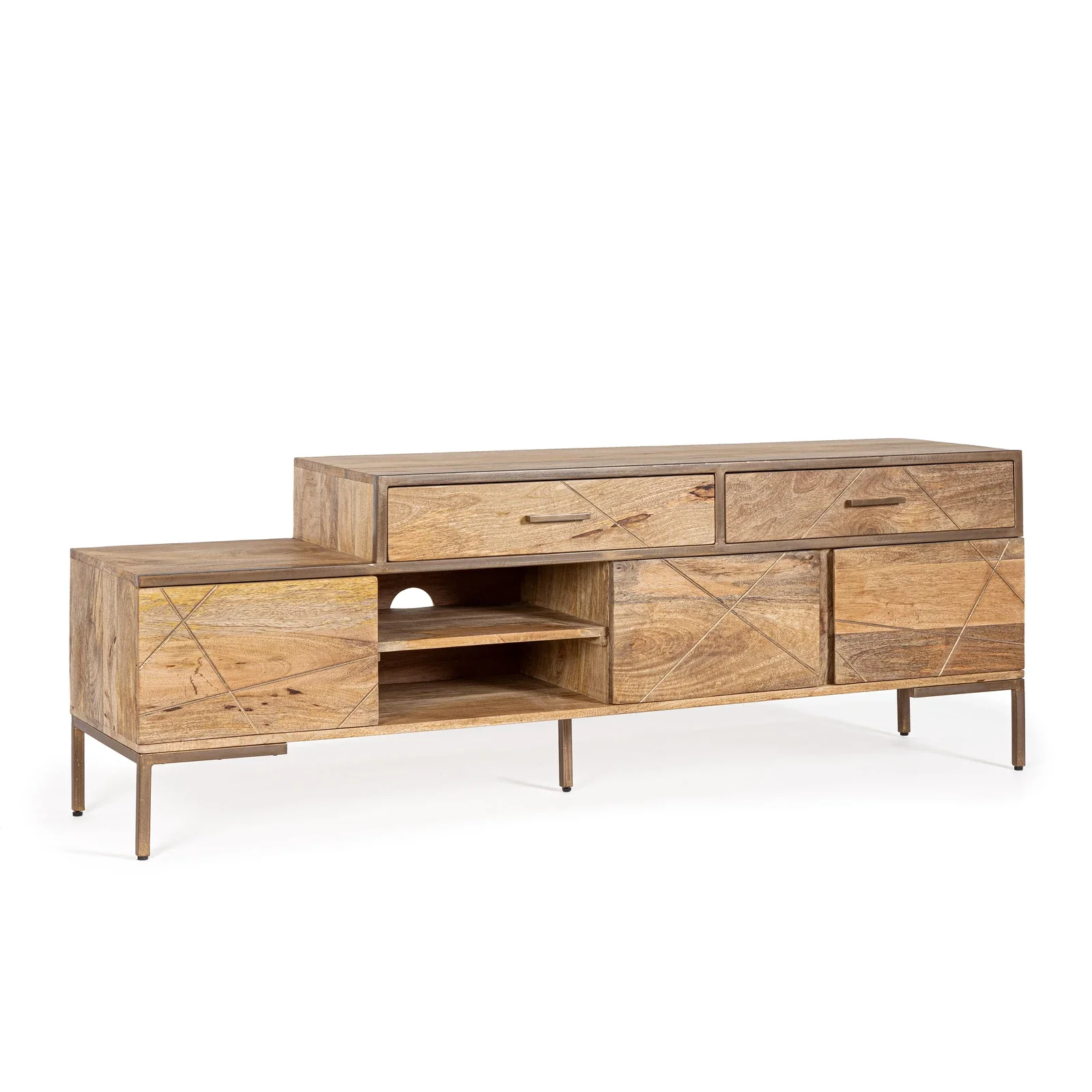 TV Sideboard Jaidev mit 3 Türen und 2 Schubladen