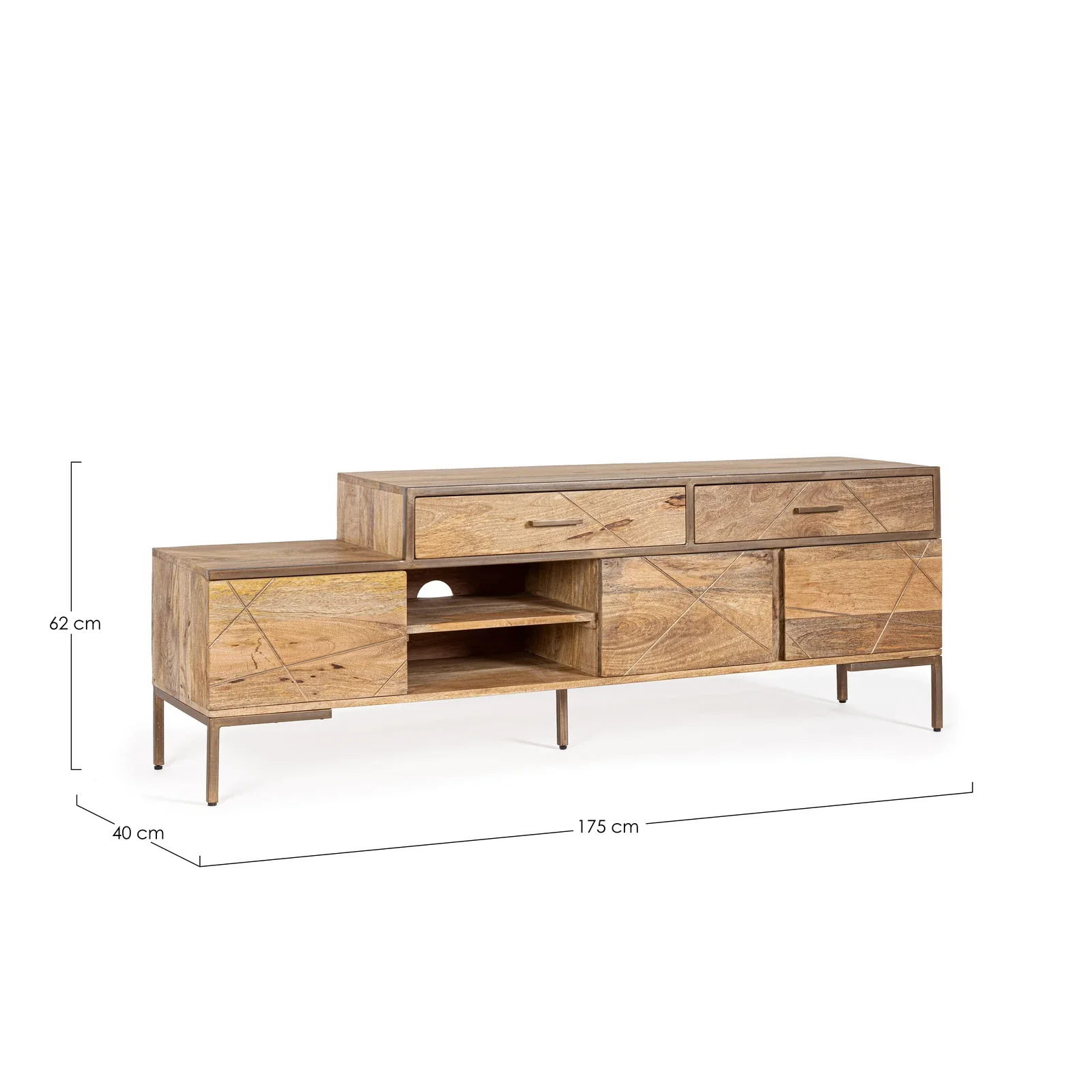 TV Sideboard Jaidev mit 3 Türen und 2 Schubladen - Image 4