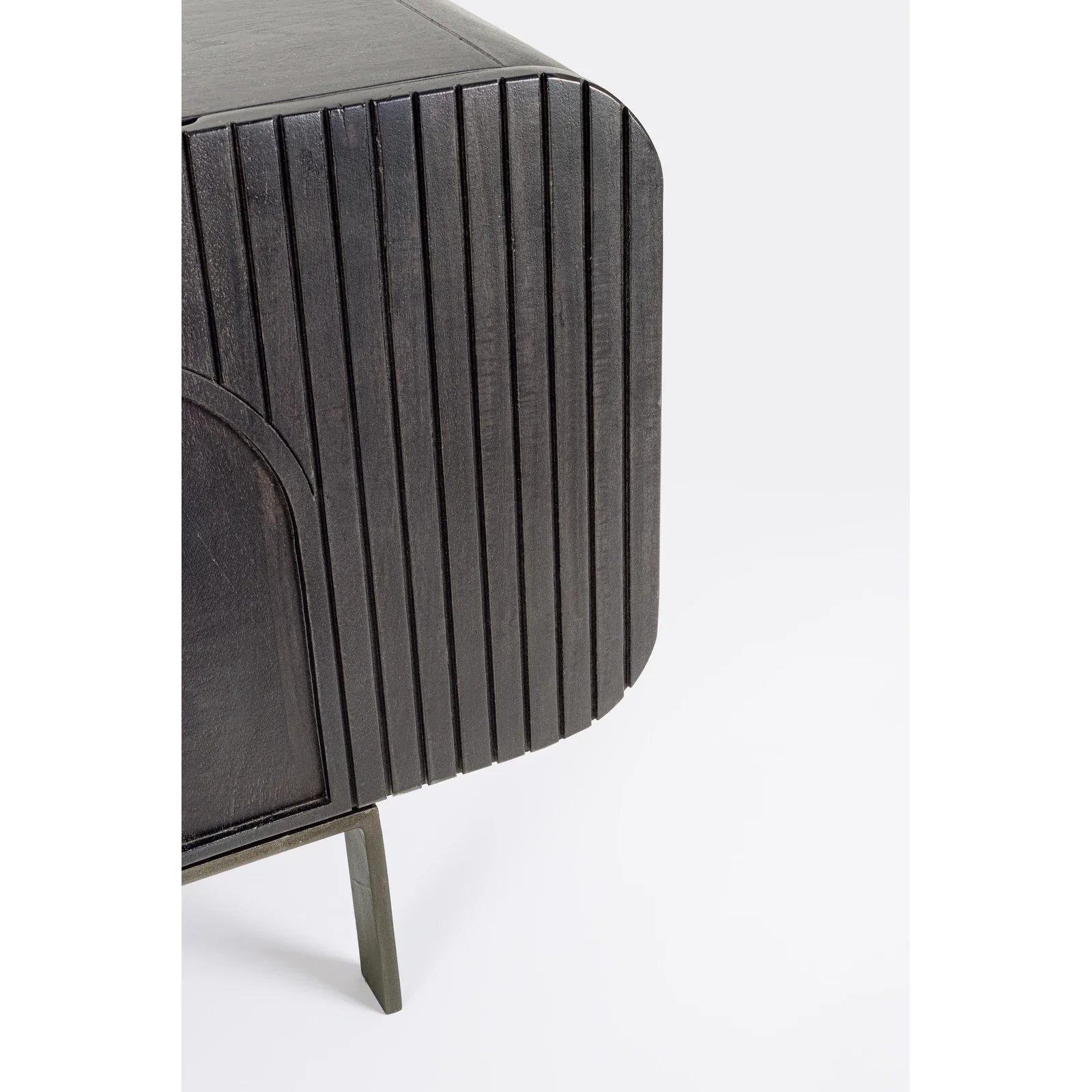 TV Sideboard mit 3 Türen und 2 Schubladen Orissa Schwarz - Image 4