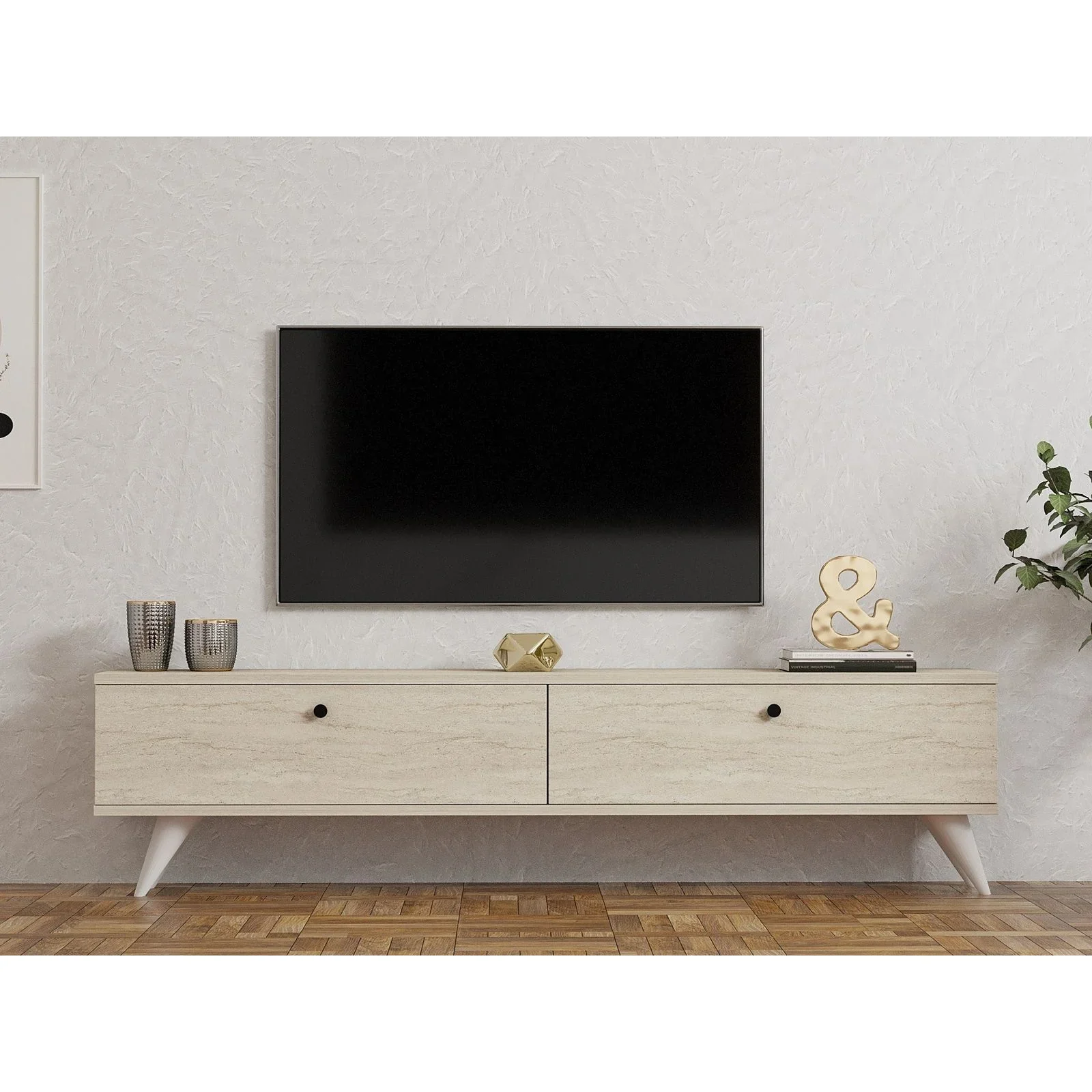 TV-Sideboard Paris in verschiedenen Farben, 160x25x35 cm - Image 29