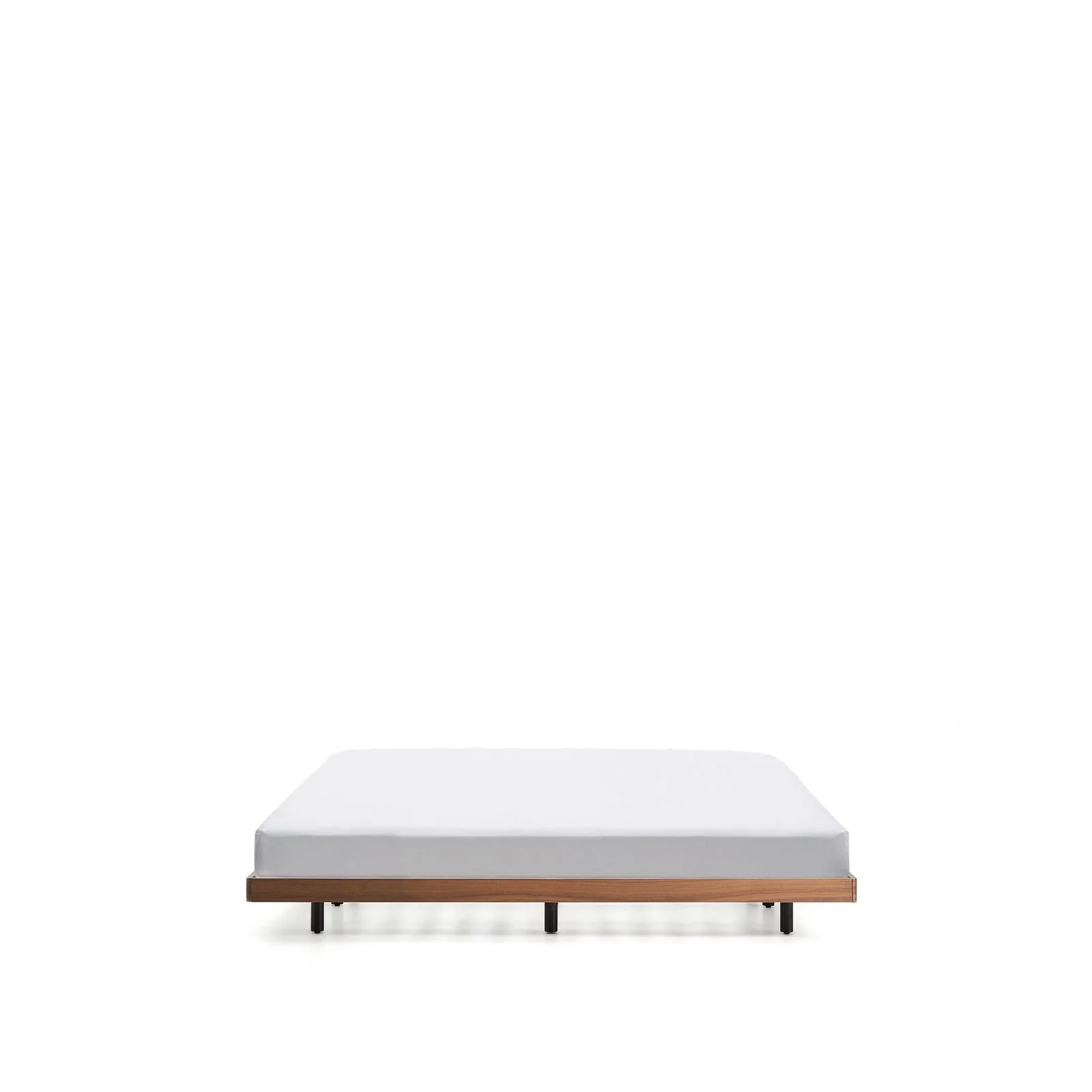 Unterbau Norlen aus Nussbaumfurnier mit dunklem Finish für Matratzen 160 x 200 cm FSC Mix Credit - Image 7