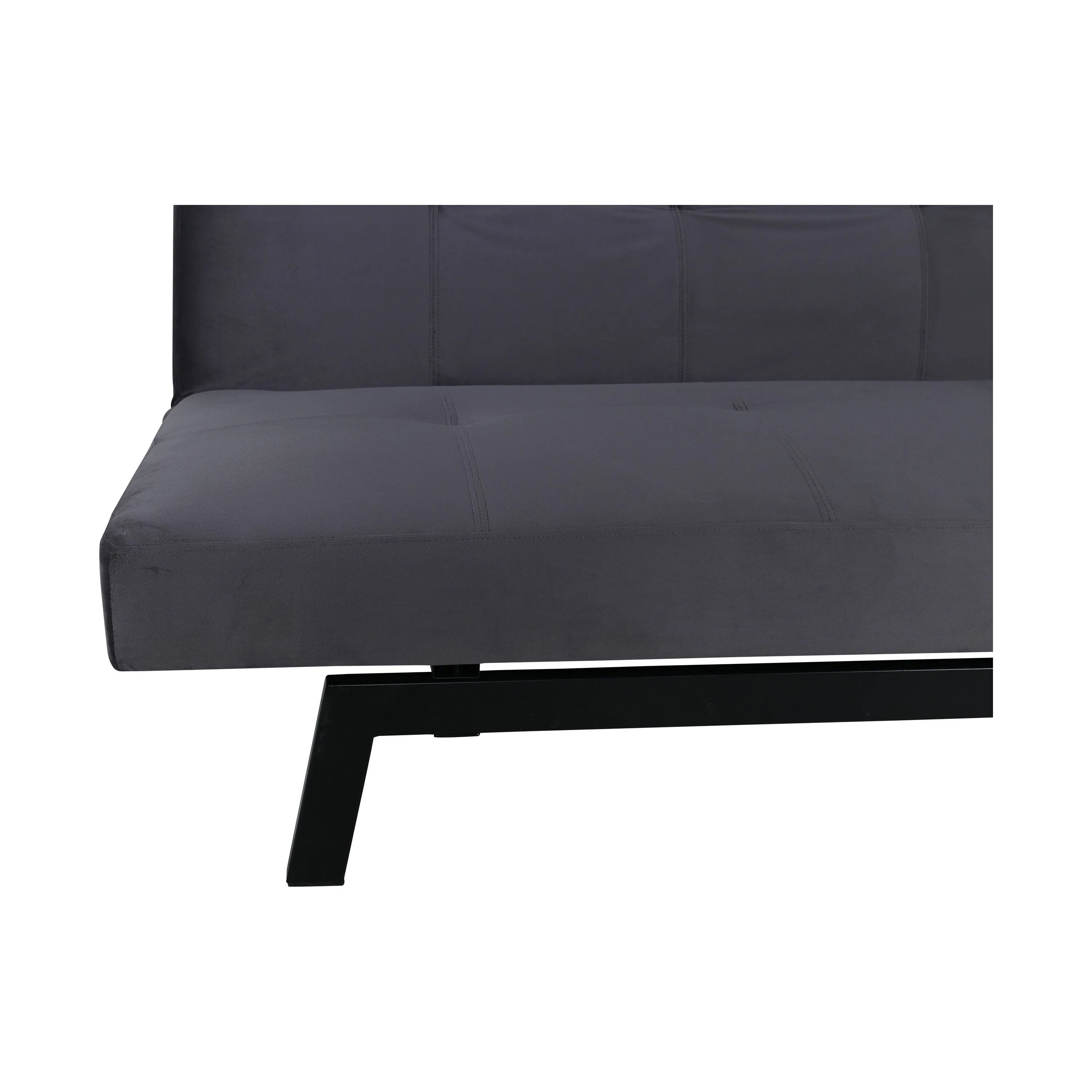 Bodil Sofabett - Schwarz / Dunkelgrauer Samt - Image 12