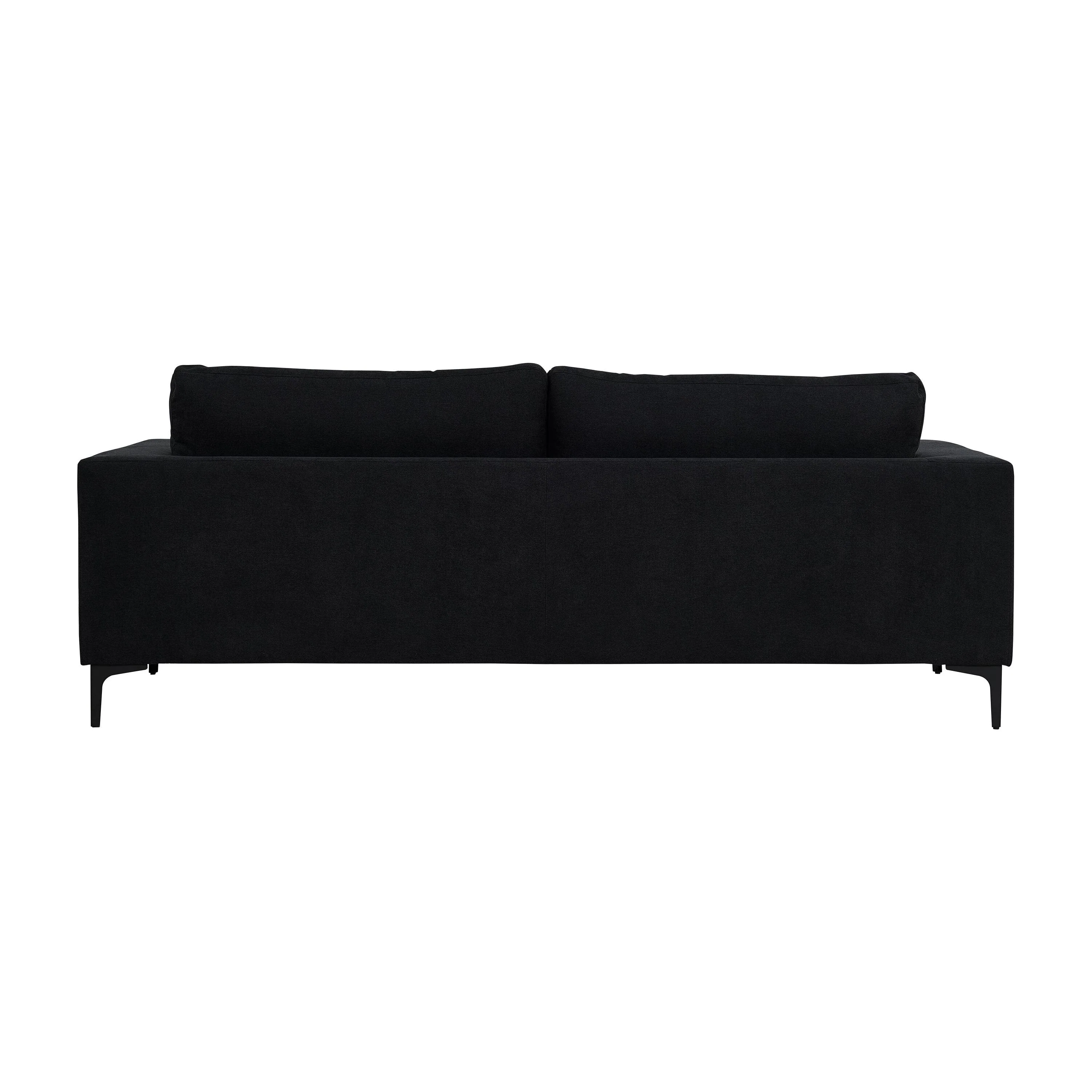 Bolero Sofa - 3-Sitzer - Schwarzer Stoff - Schwarze Beine - Image 9