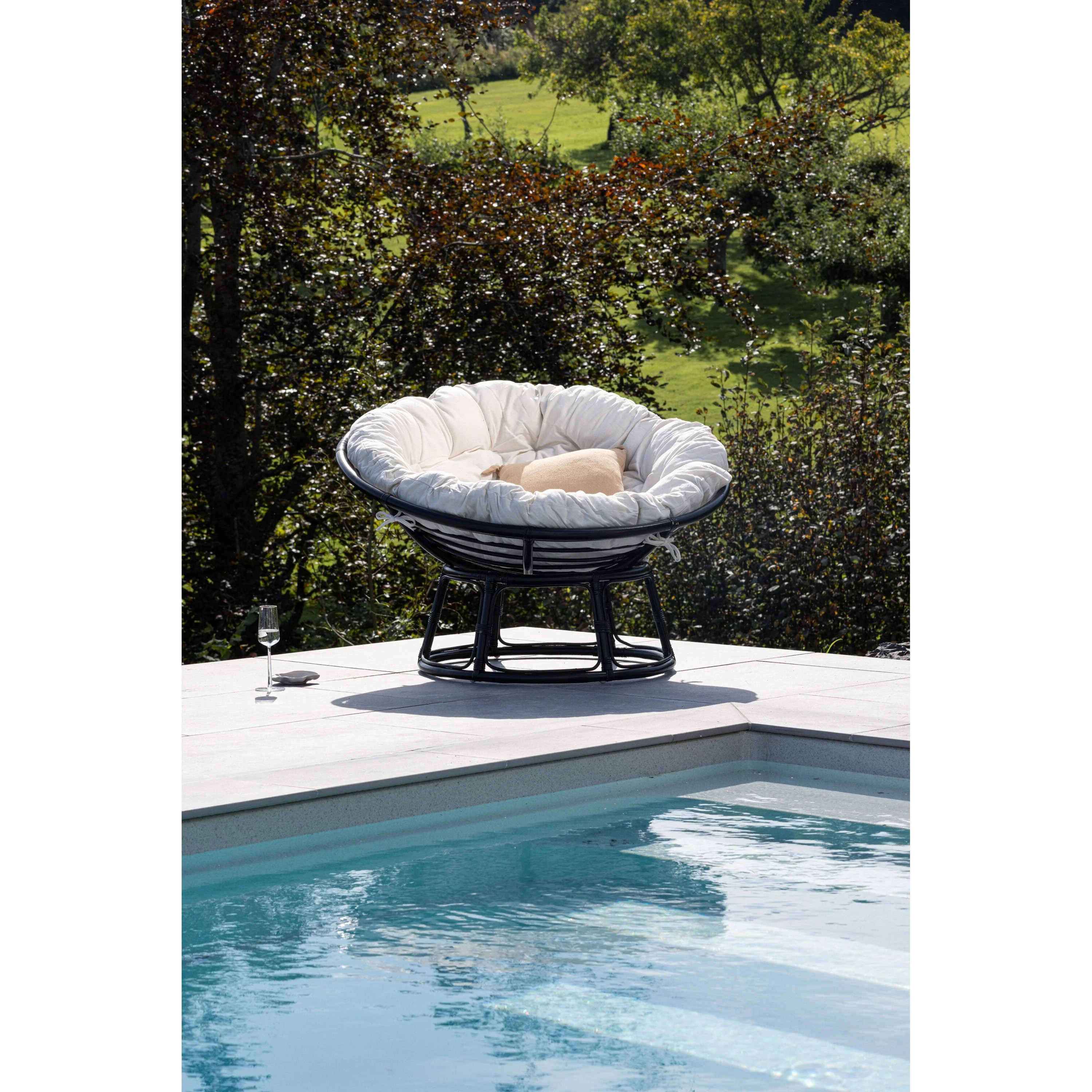 Bonnie Loungechair Schwarz / Offwhite Polyester