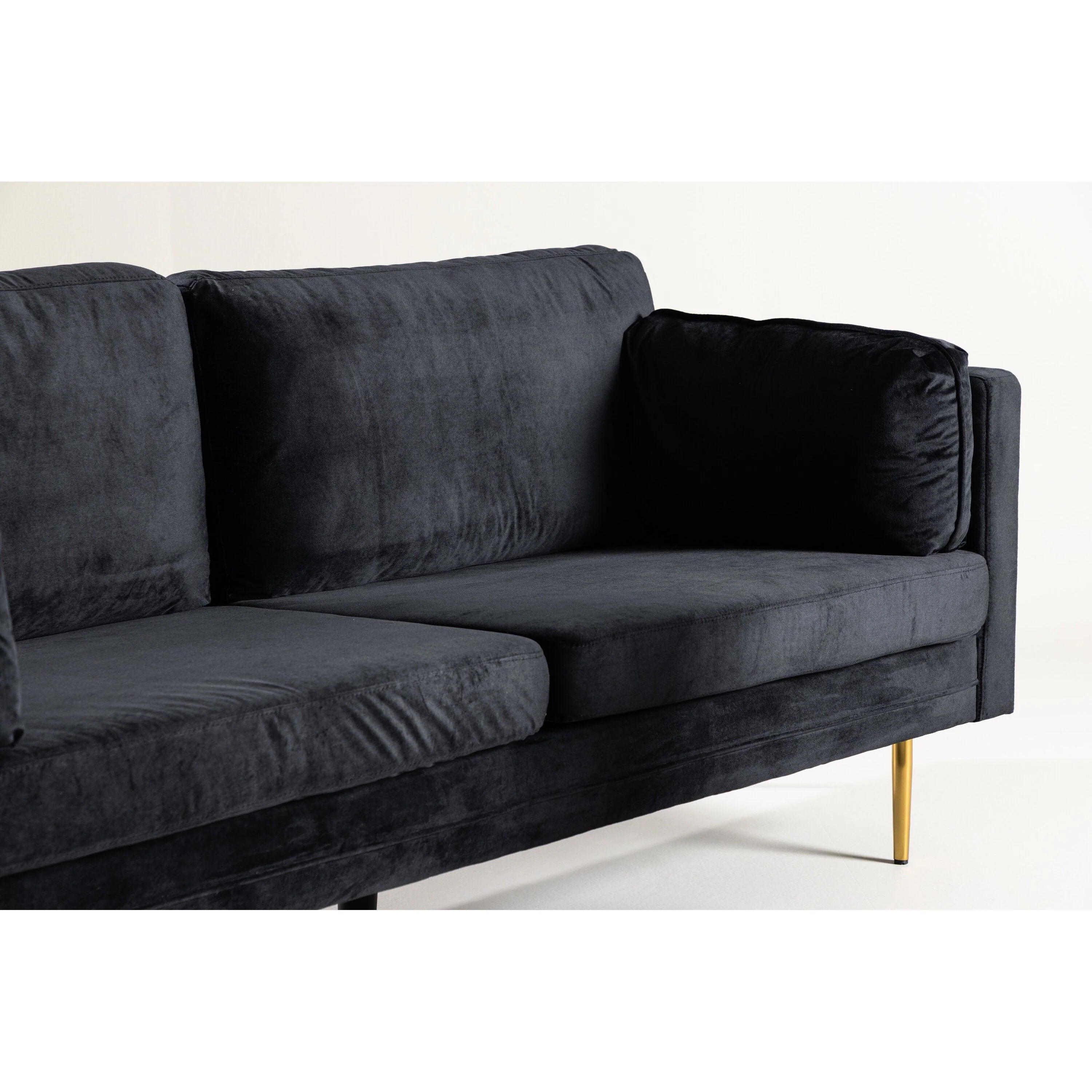 Boom 3-Sitzer Sofa Samt - Schwarz - Image 3