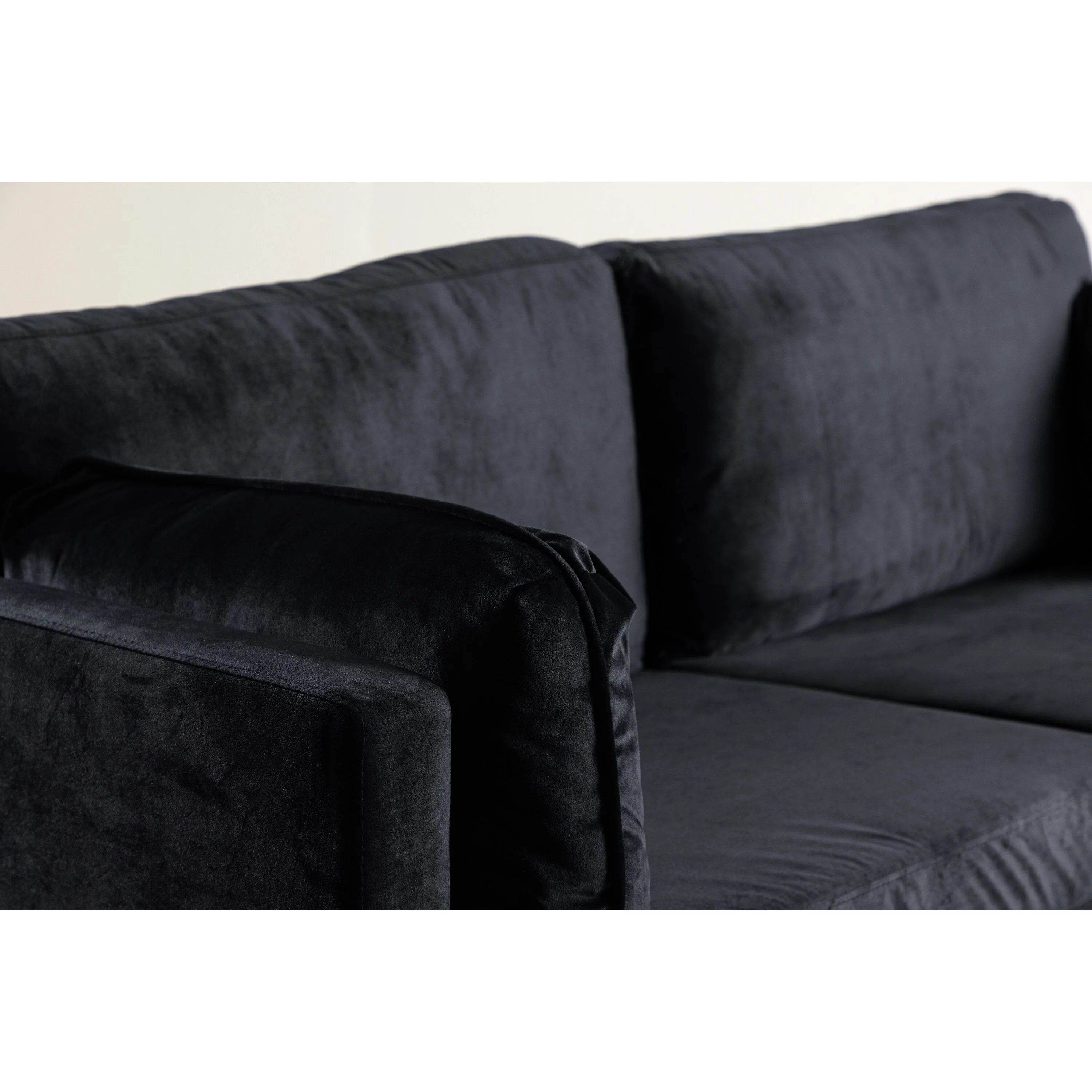Boom 3-Sitzer Sofa Samt - Schwarz - Image 4