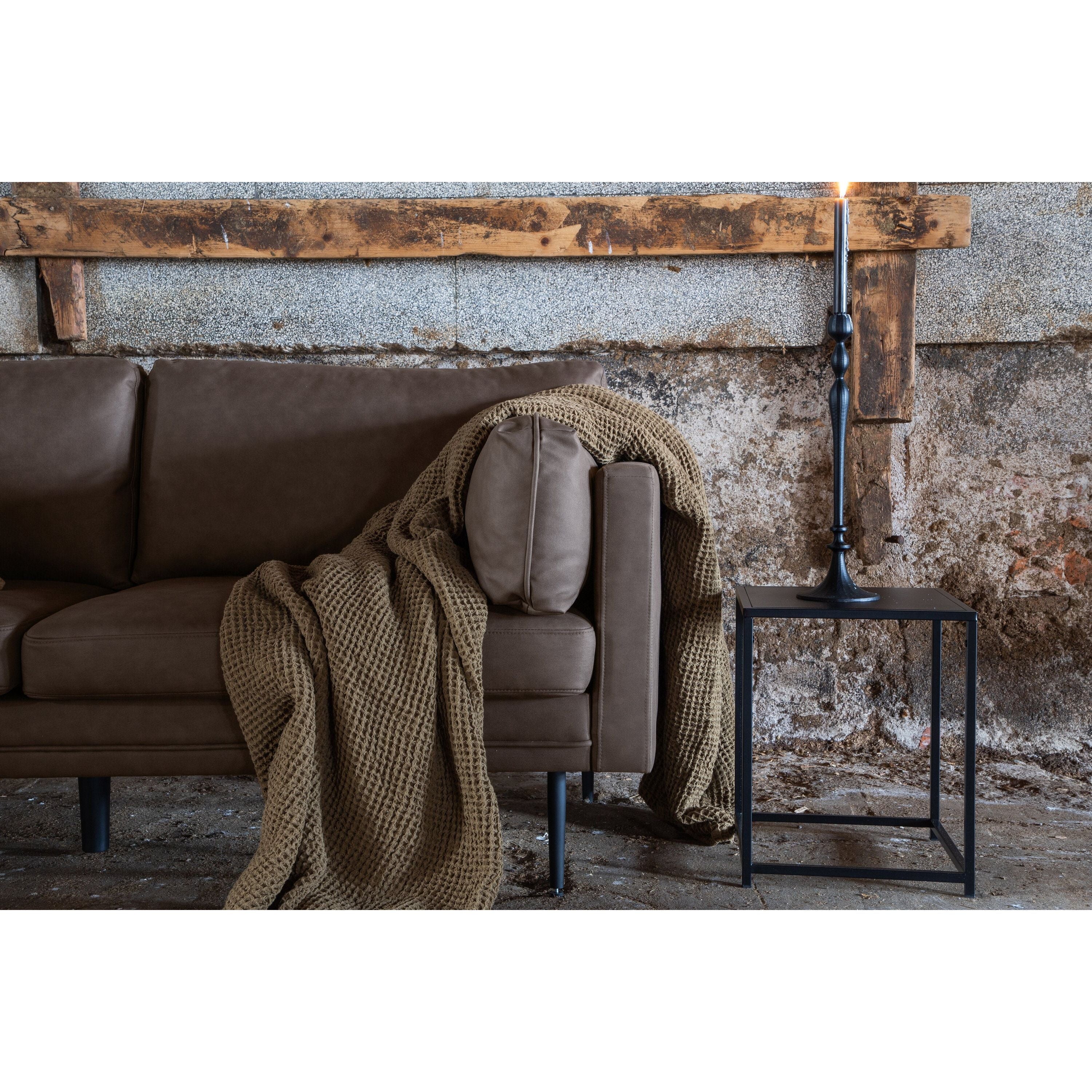 Boom 3-Sitzer Sofa - Schwarz / Braun Mikrofaser - Image 4