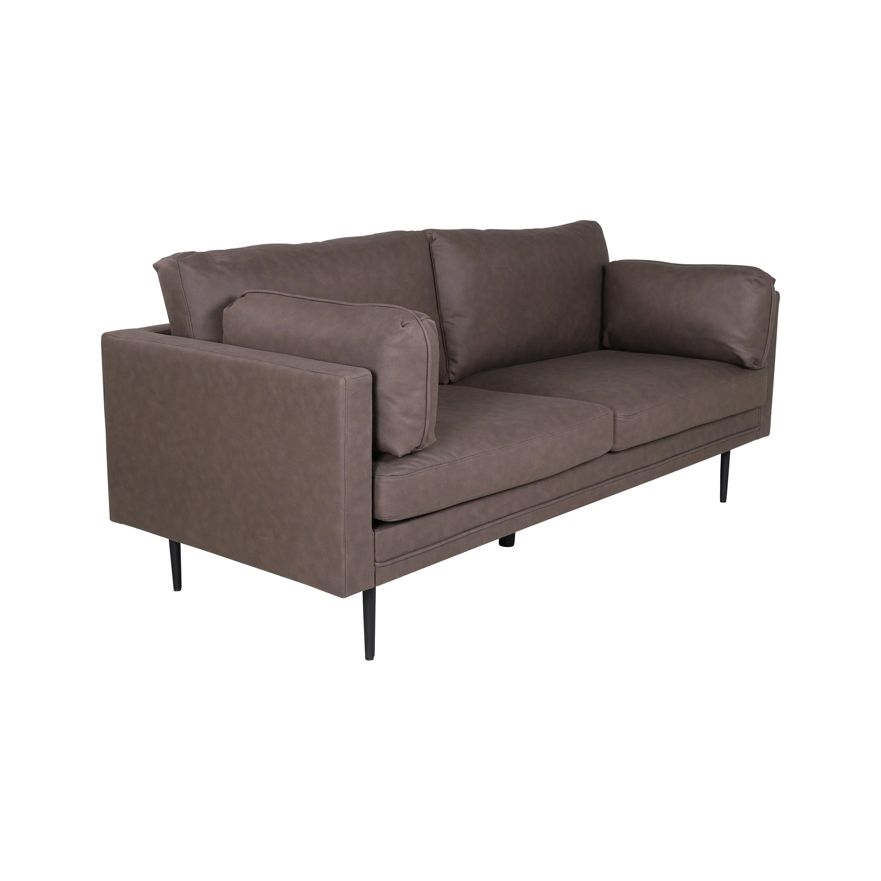 Boom 3-Sitzer Sofa - Schwarz / Braun Mikrofaser - Image 5