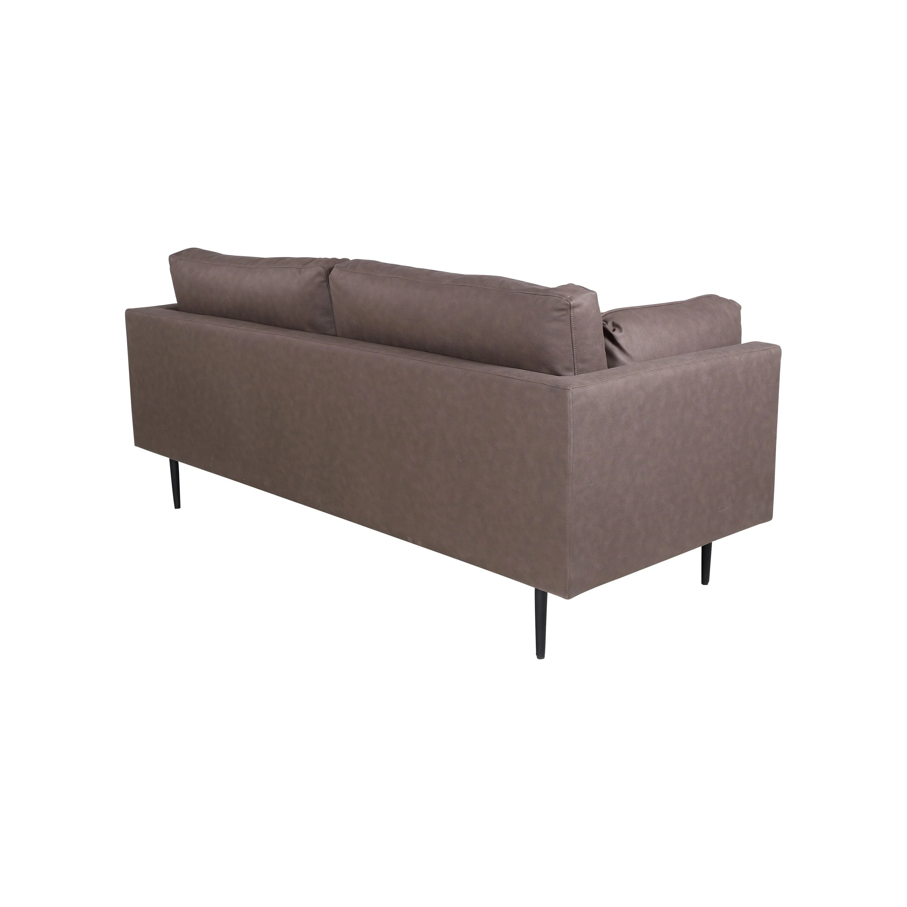 Boom 3-Sitzer Sofa - Schwarz / Braun Mikrofaser - Image 7