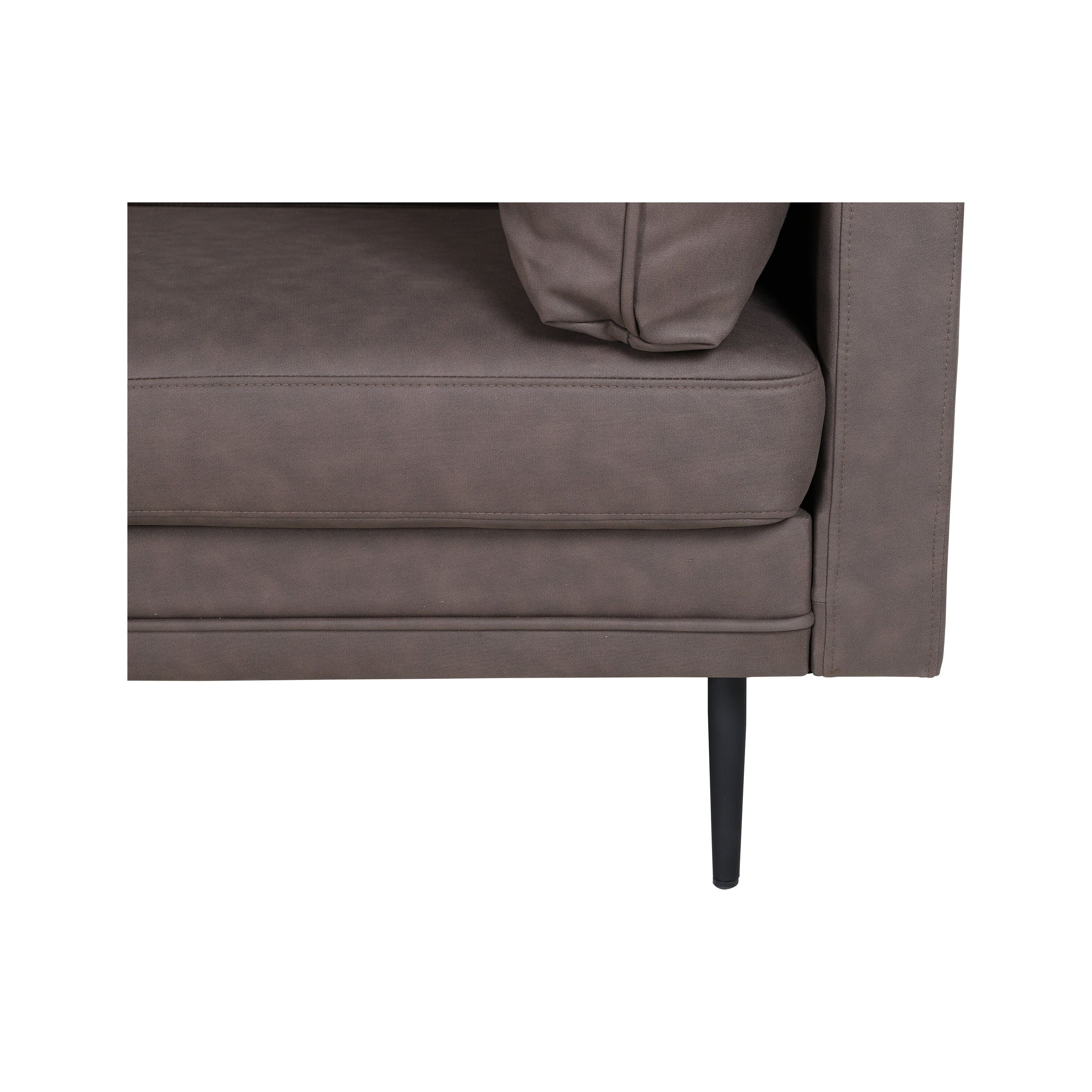 Boom 3-Sitzer Sofa - Schwarz / Braun Mikrofaser - Image 8