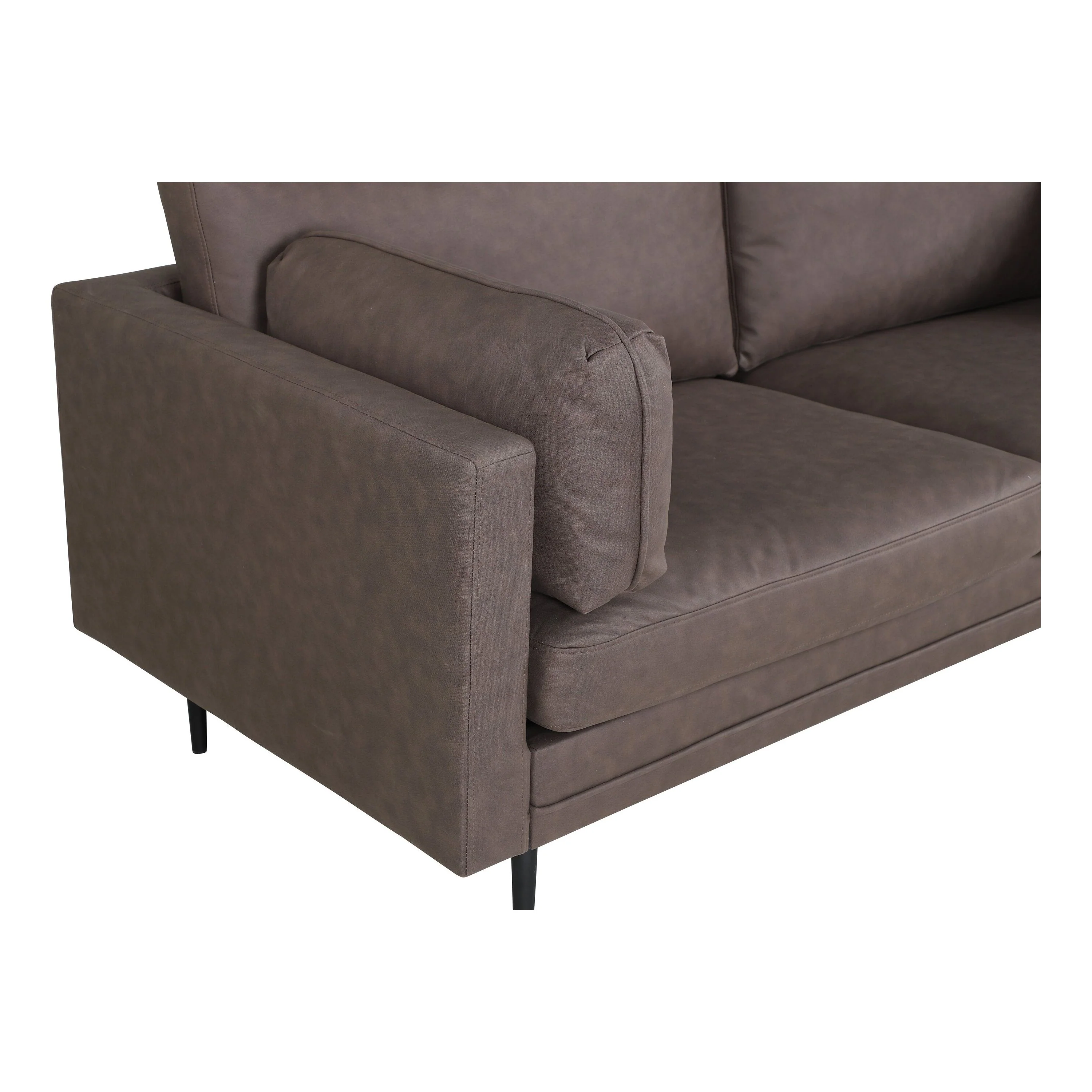 Boom 3-Sitzer Sofa - Schwarz / Braun Mikrofaser - Image 9