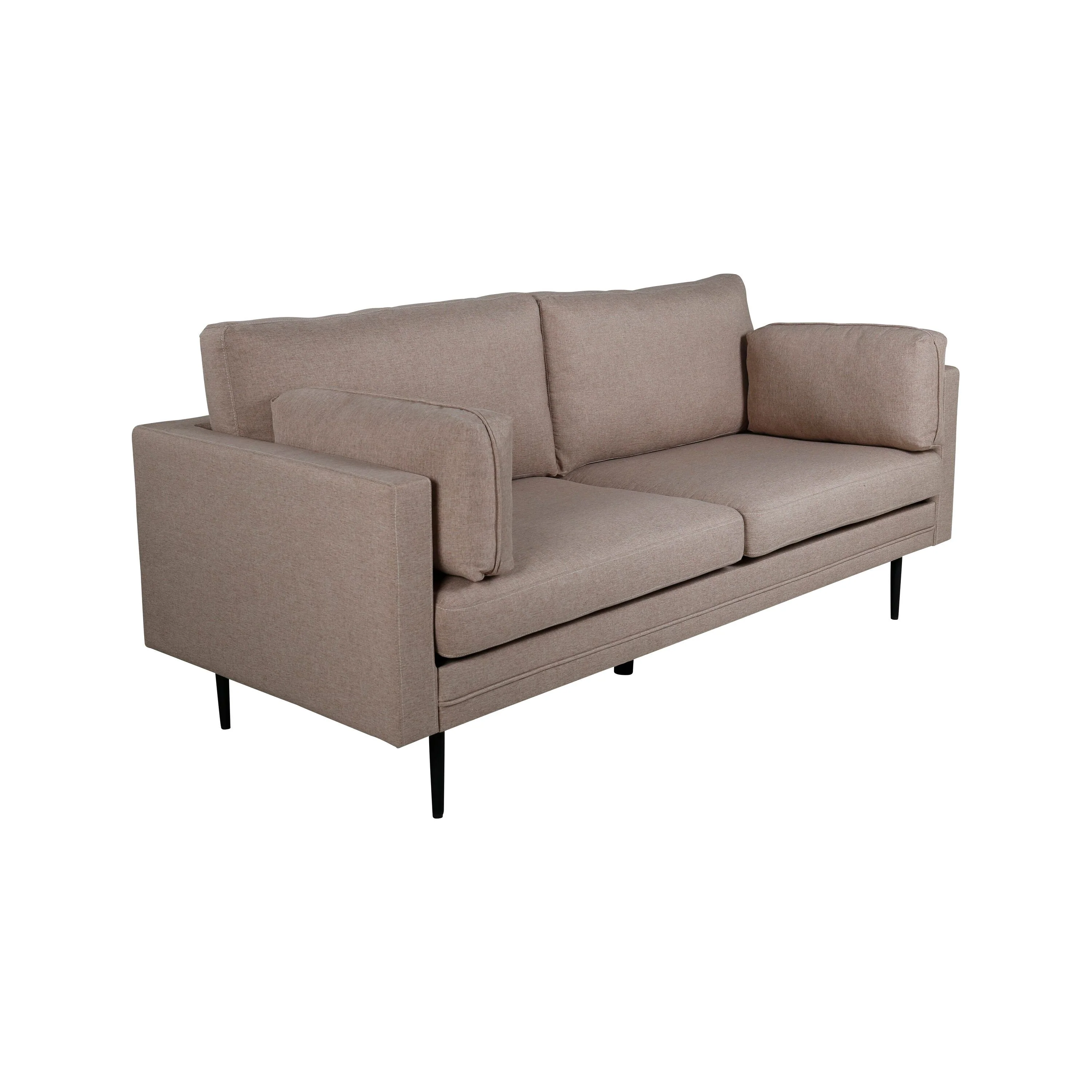 Boom 3-Sitzer Sofa - Schwarz / Brauner Stoff - Image 7