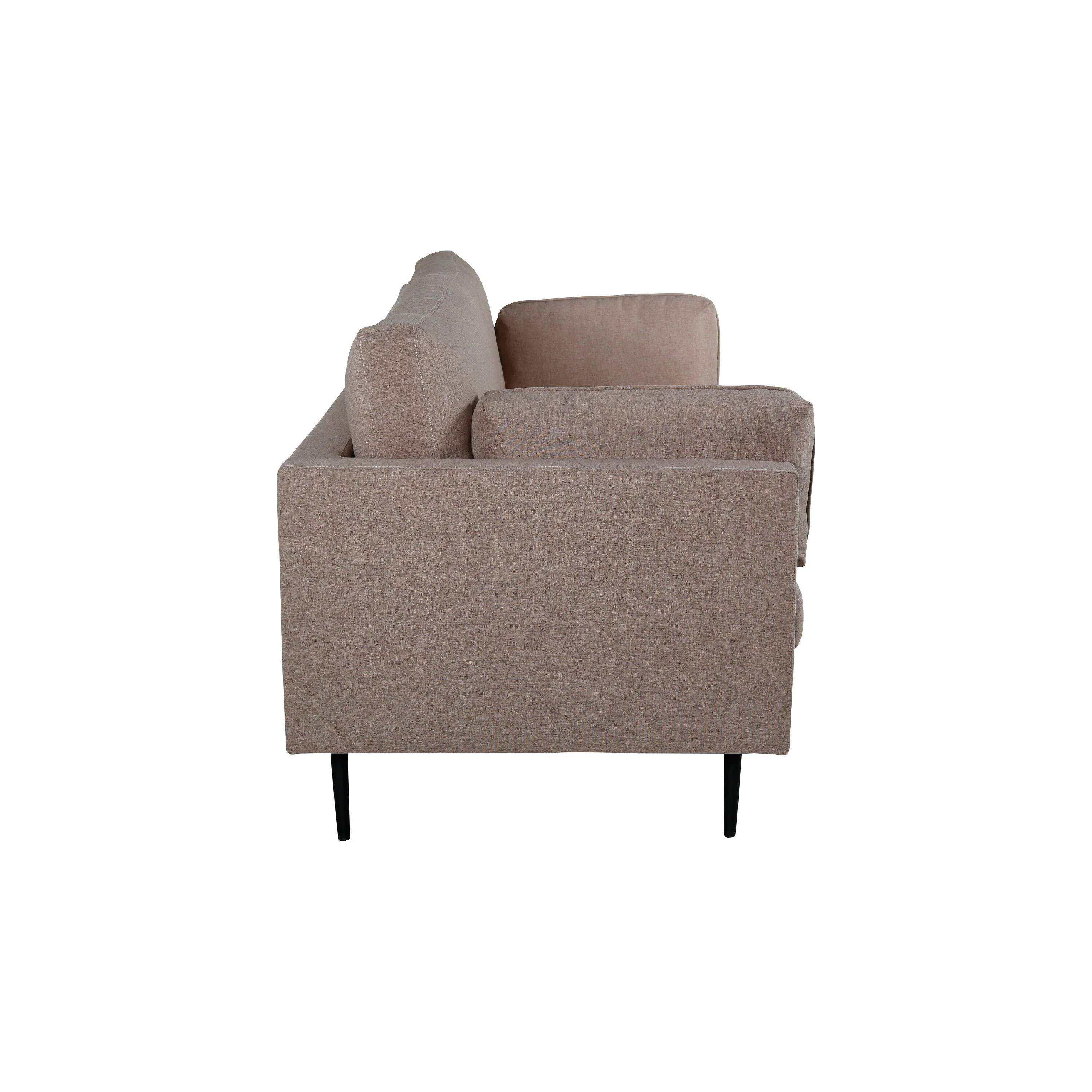 Boom 3-Sitzer Sofa - Schwarz / Brauner Stoff - Image 8