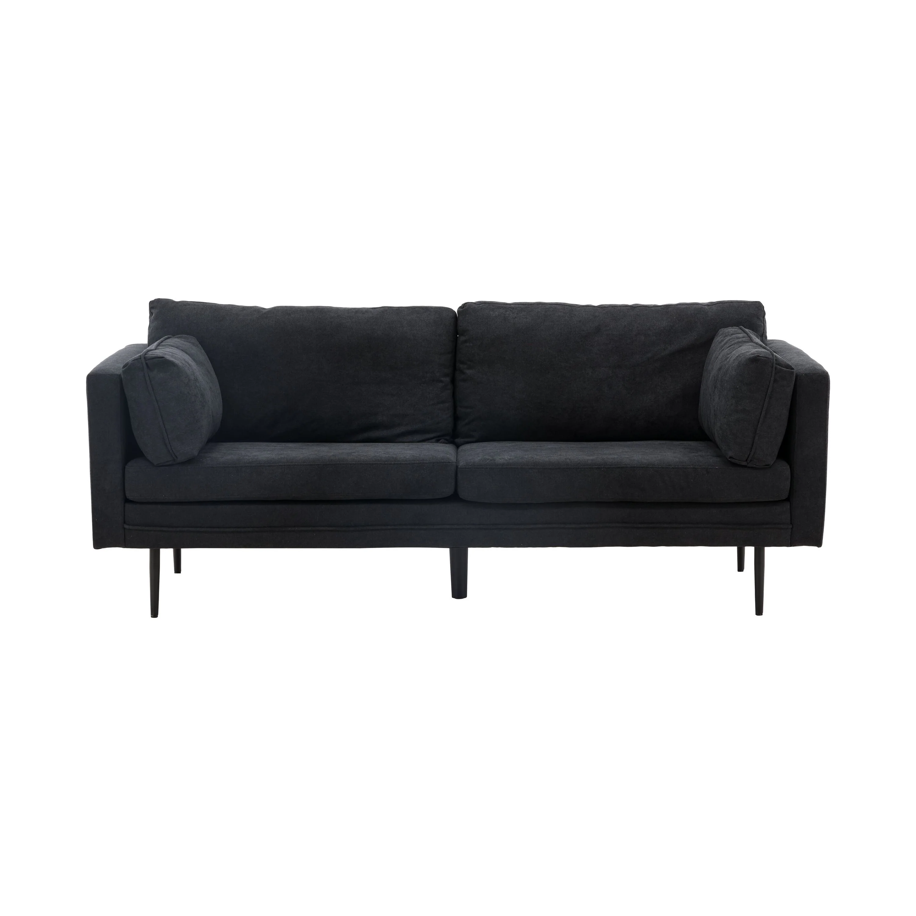 Boom 3-Sitzer Sofa - Schwarz / Schwarzer Stoff / Leinen - Image 6