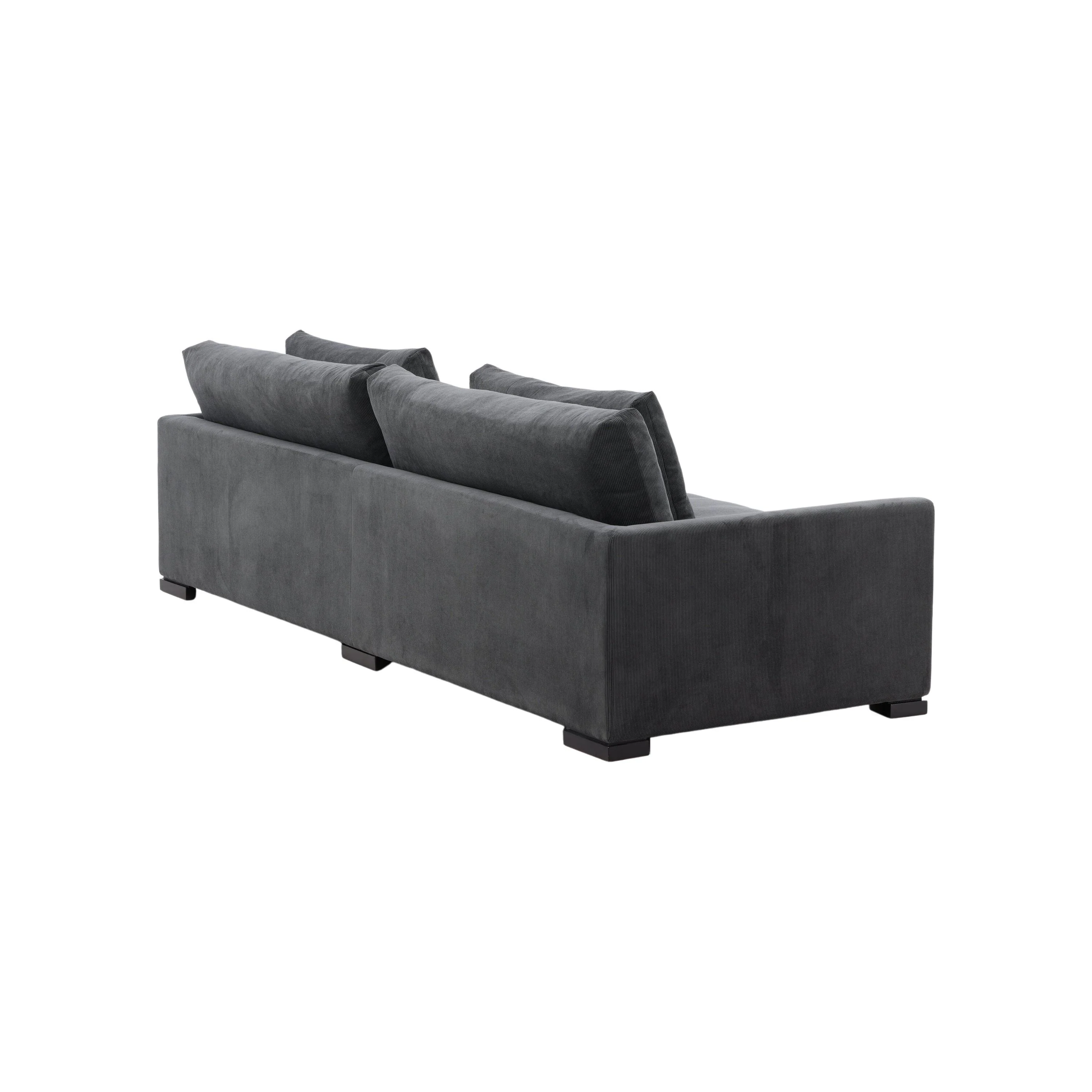 Durham 3-Sitzer Sofa - Holz / Dunkelgrauer Kord - Image 10